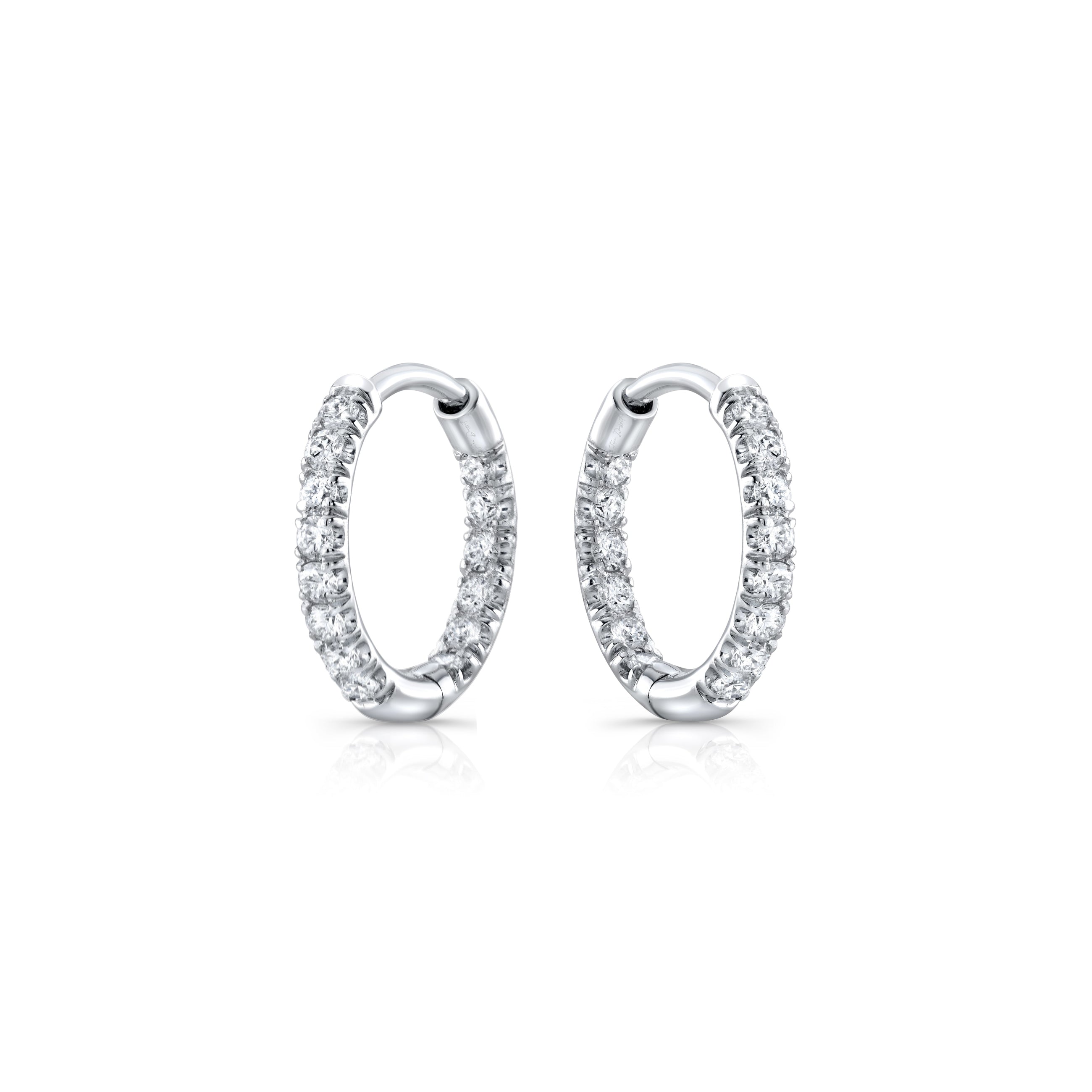Audrey Inside Out Lab Diamond Pavé Huggies