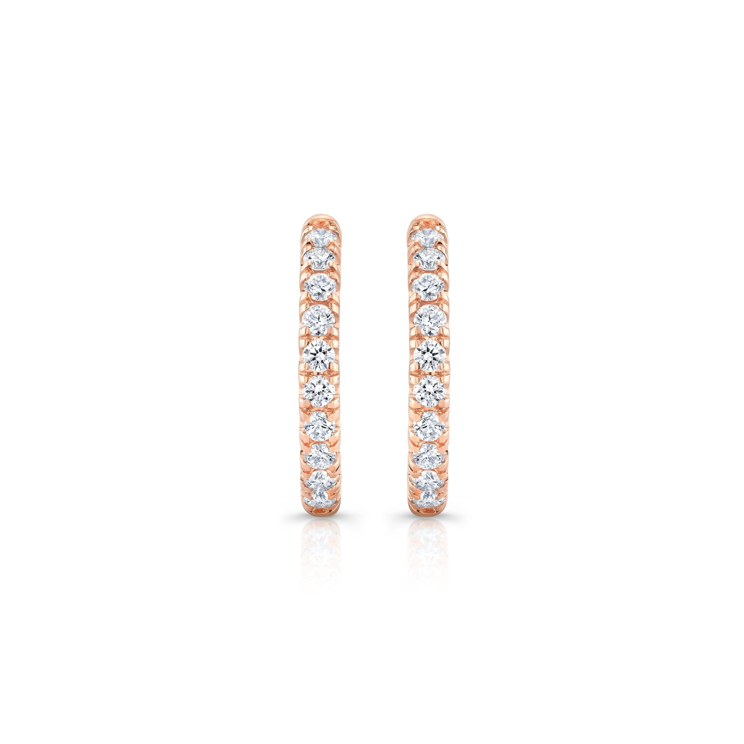 Audrey Inside Out Lab Diamond Pavé Huggies