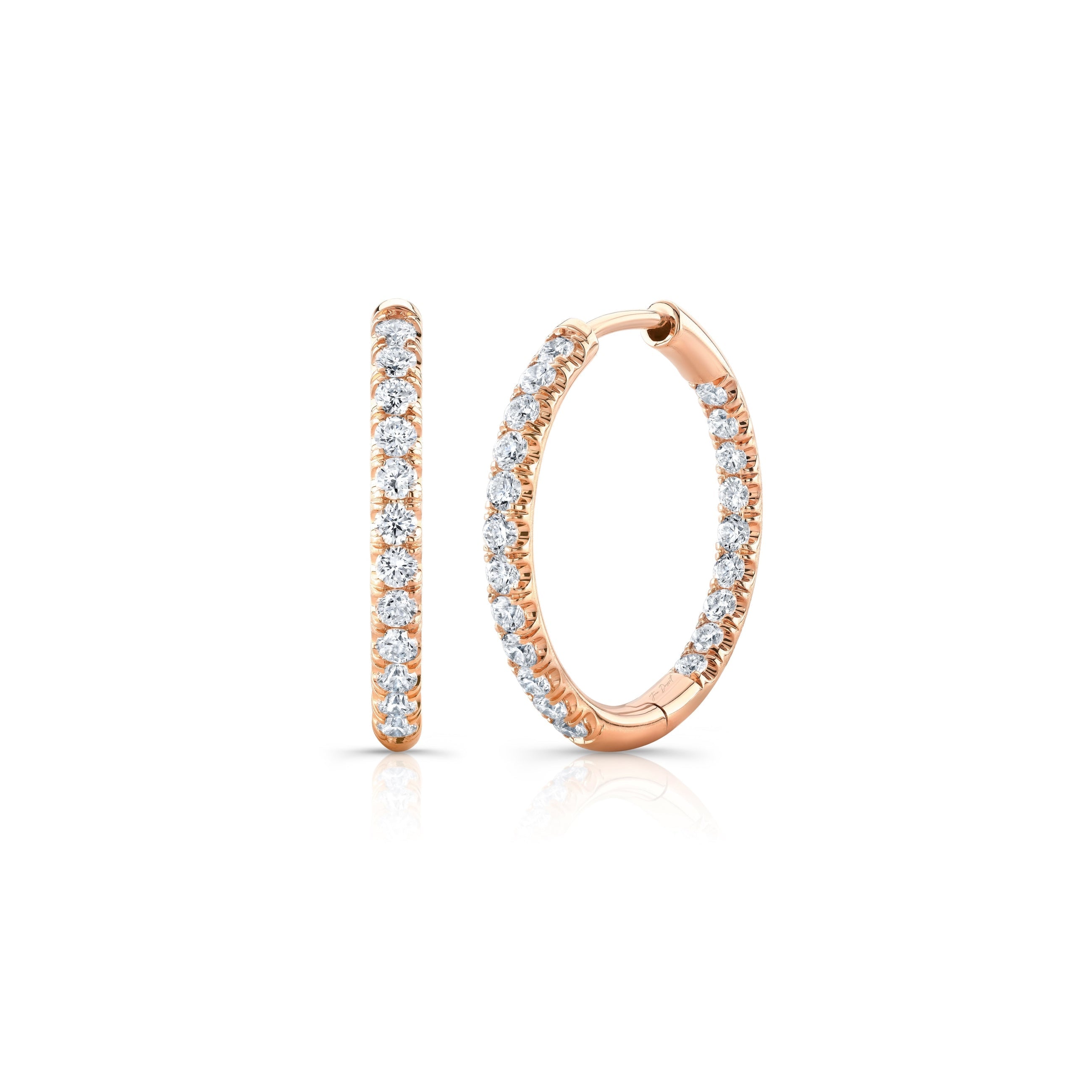 Audrey Inside Out Lab Diamond Pavé Huggies