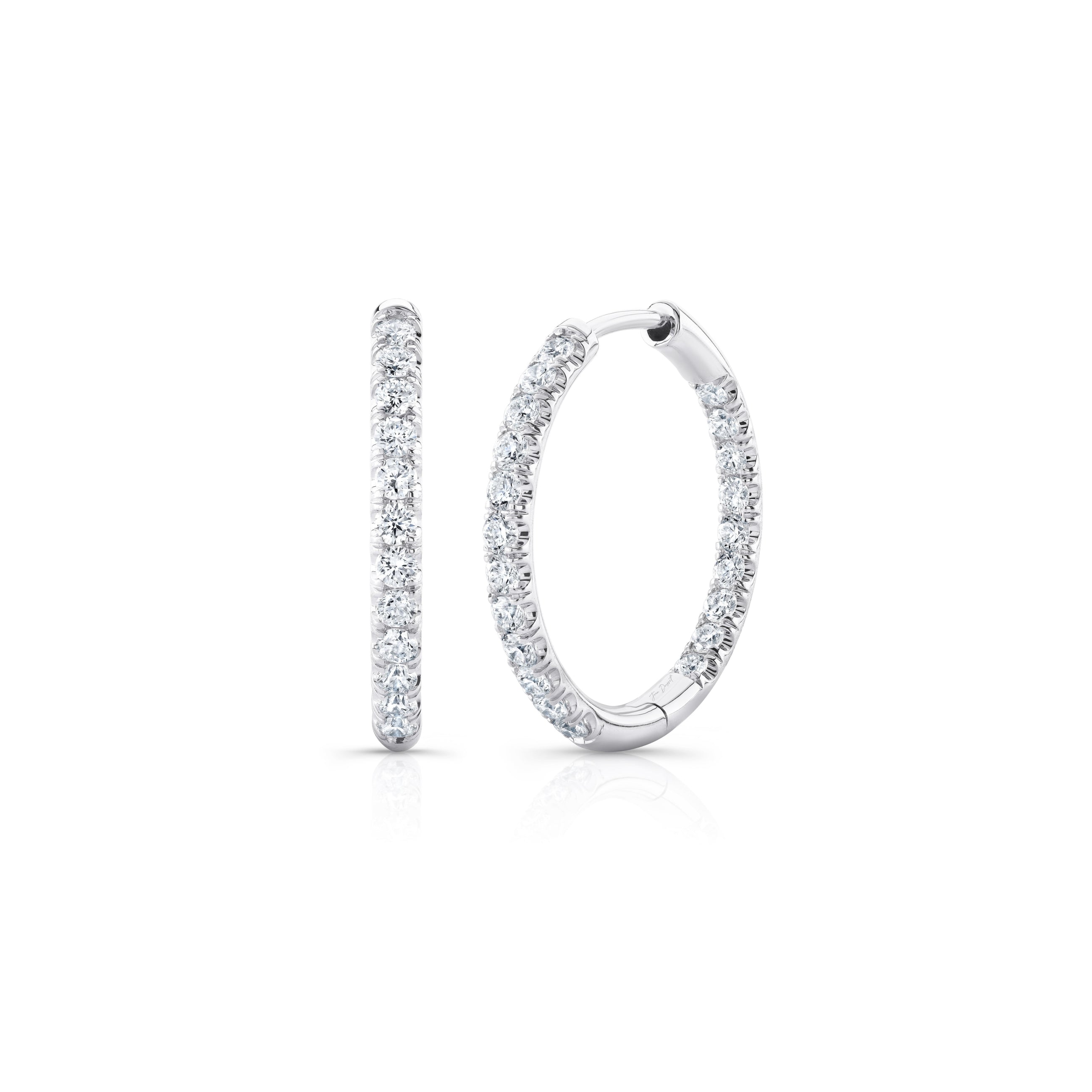 Audrey Inside Out Lab Diamond Pavé Huggies