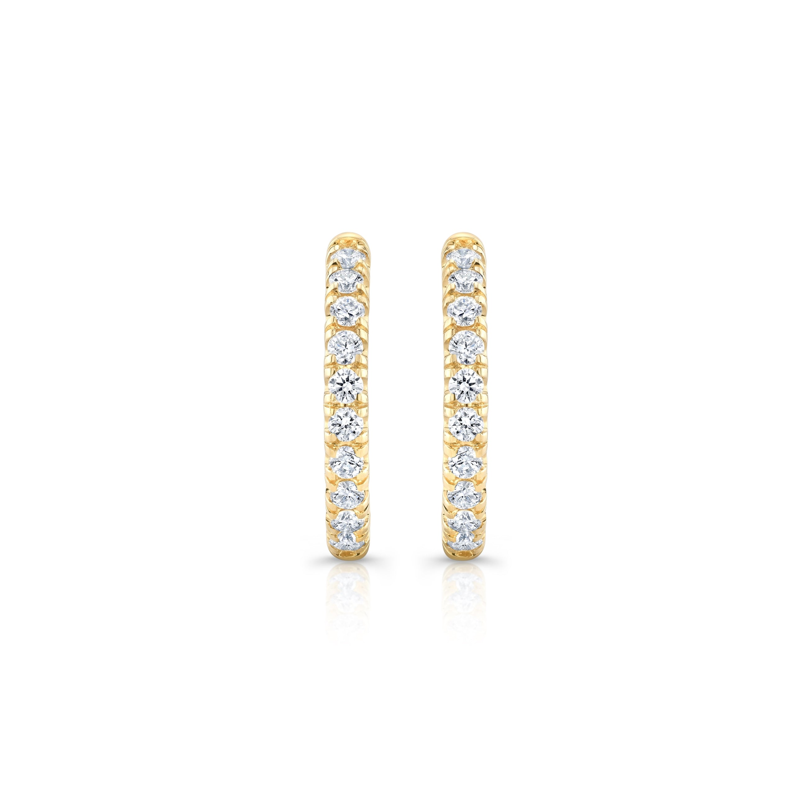 Audrey Inside Out Lab Diamond Pavé Huggies