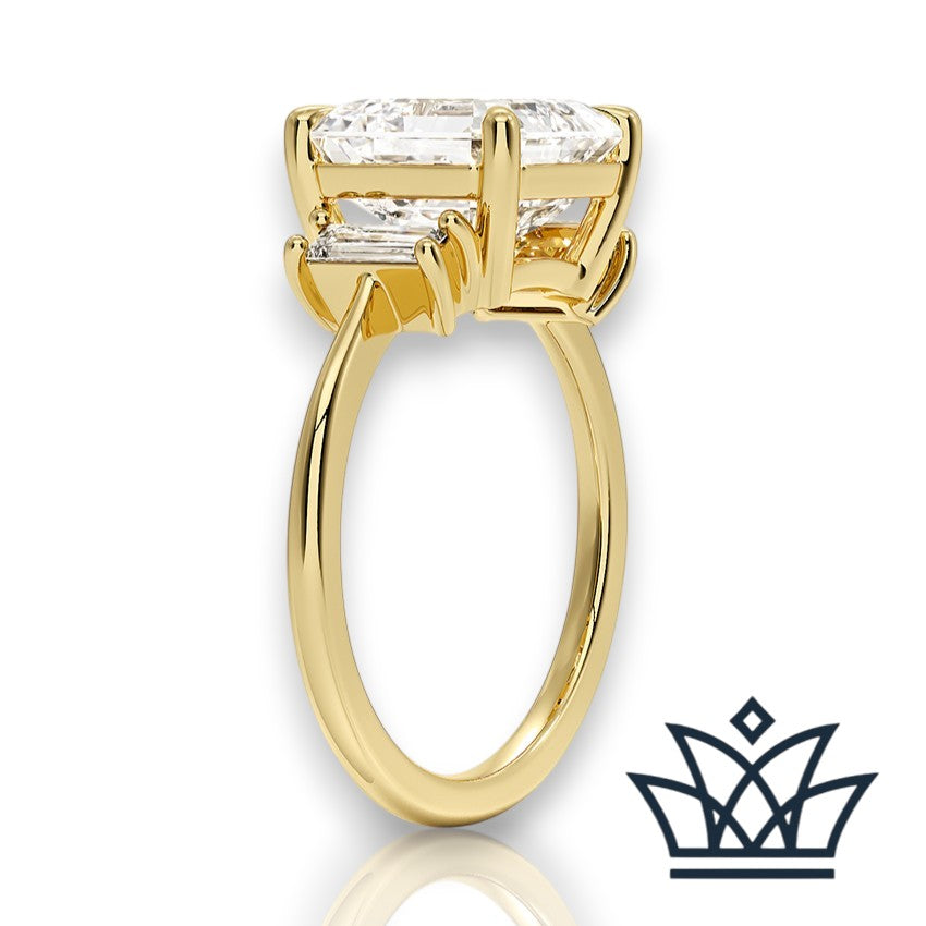 Marlyn-5 carats Asscher Engagement Ring