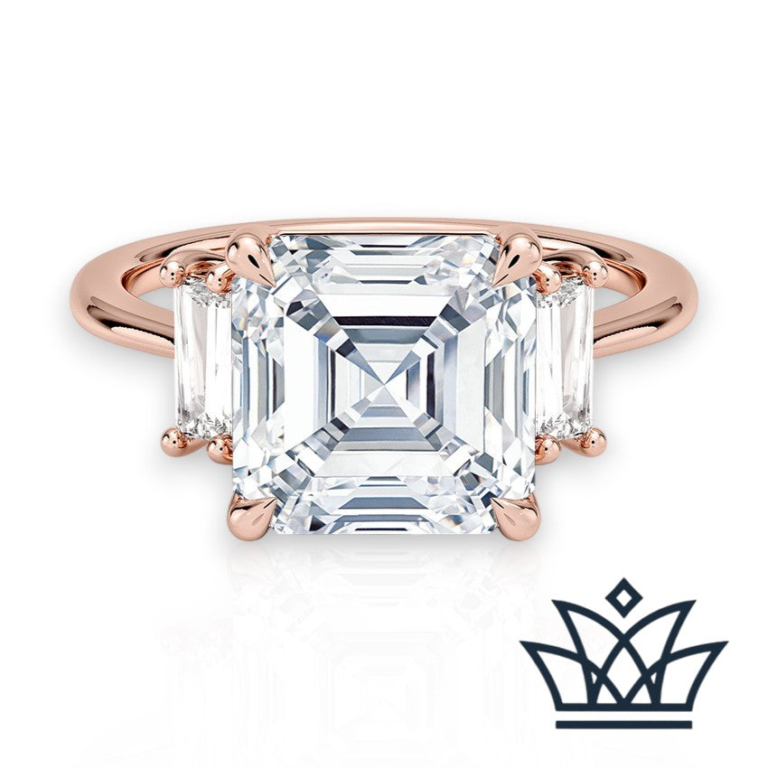 Marlyn-5 carats Asscher Engagement Ring