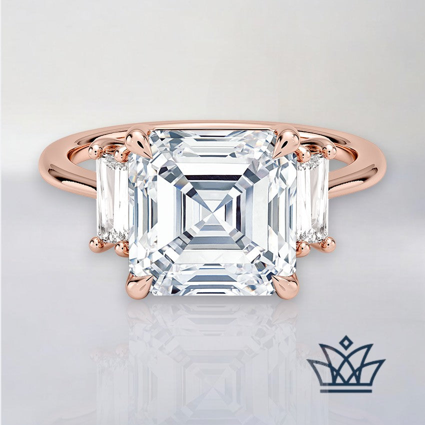 Marlyn-5 carats Asscher Engagement Ring