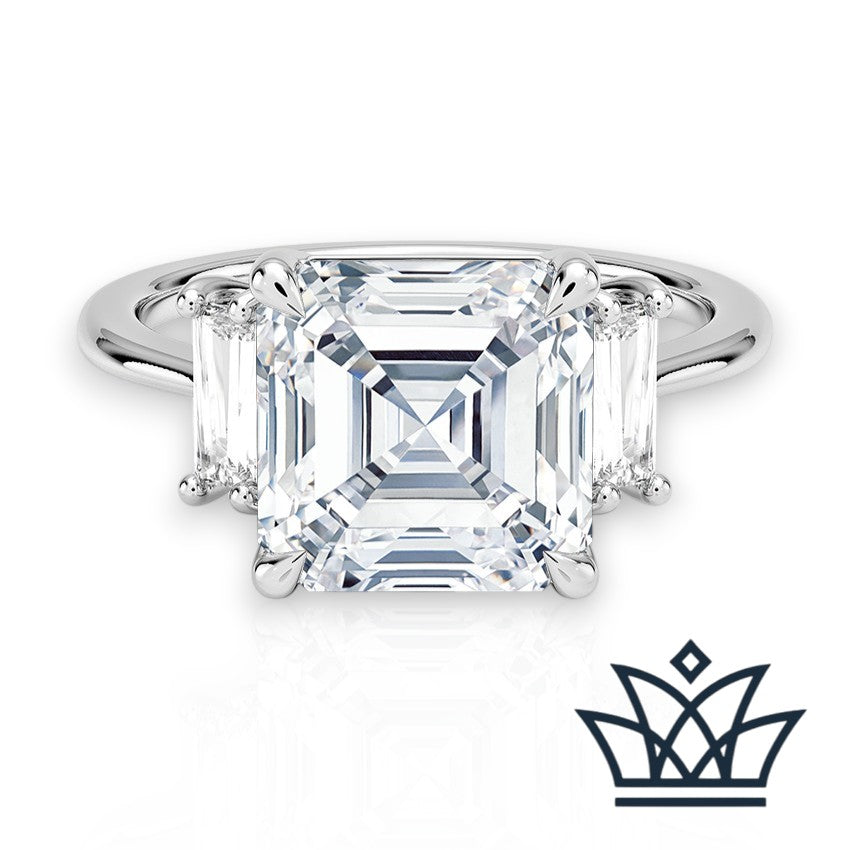 Marlyn-5 carats Asscher Engagement Ring