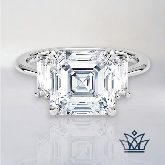 Marlyn-5 carats Asscher Engagement Ring