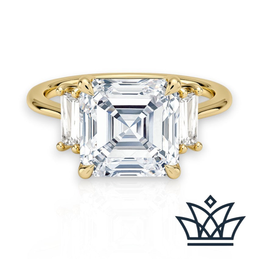 Marlyn-5 carats Asscher Engagement Ring