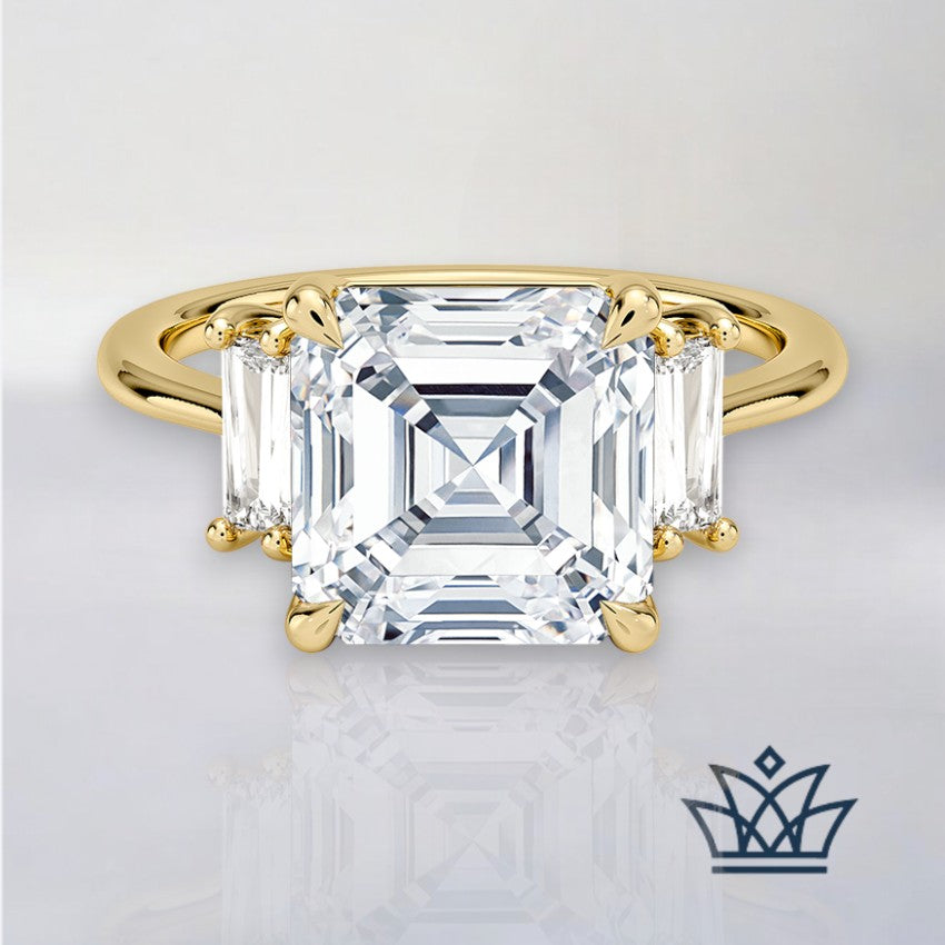 Marlyn-5 carats Asscher Engagement Ring