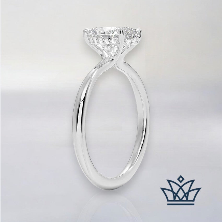 Taina-Hidden Halo Diamond Engagement Ring