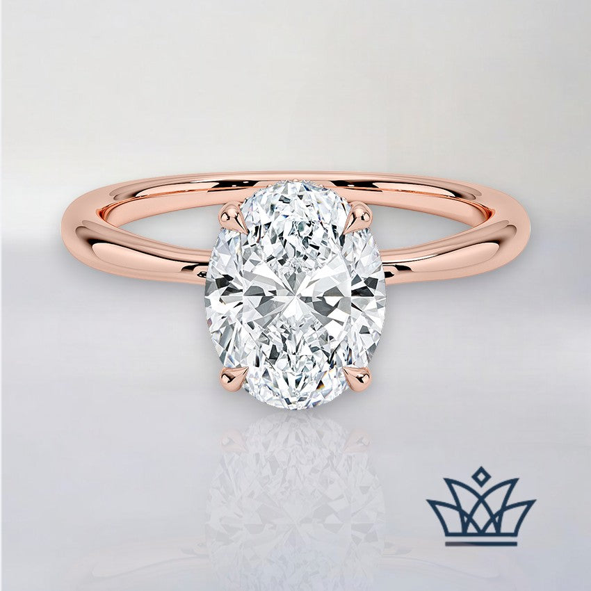 Taina-Hidden Halo Diamond Engagement Ring