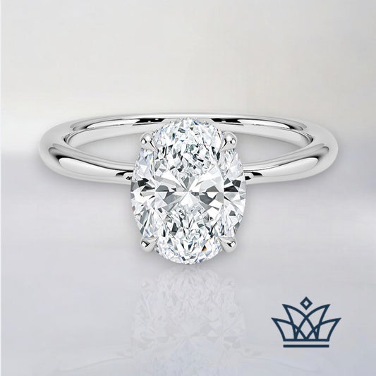 Taina-Hidden Halo Diamond Engagement Ring