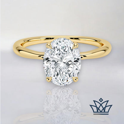 Taina-Hidden Halo Diamond Engagement Ring