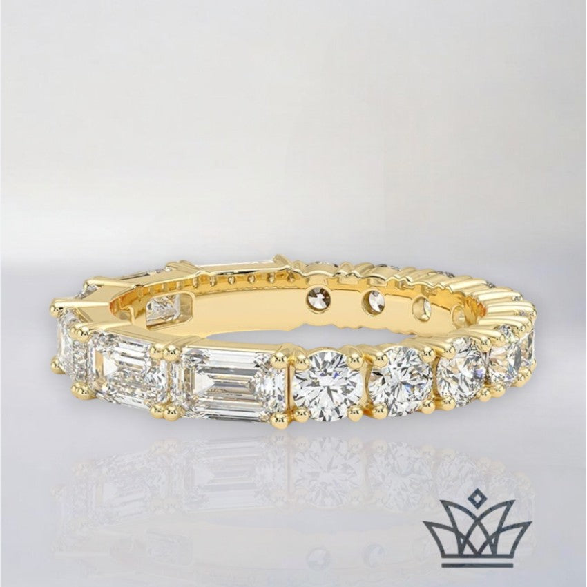 Dayanna-Elysian Emerald & Round Diamond Eternity
