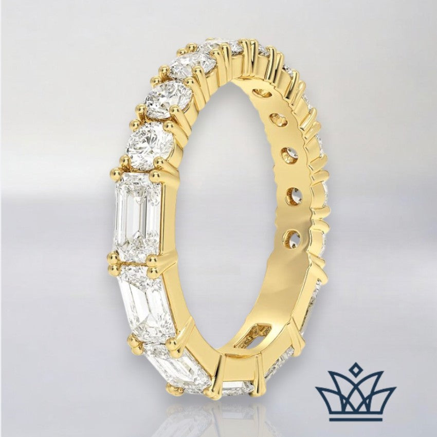 Dayanna-Elysian Emerald & Round Diamond Eternity