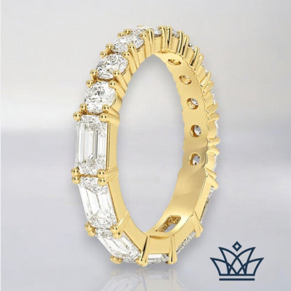 Dayanna-Elysian Emerald & Round Diamond Eternity