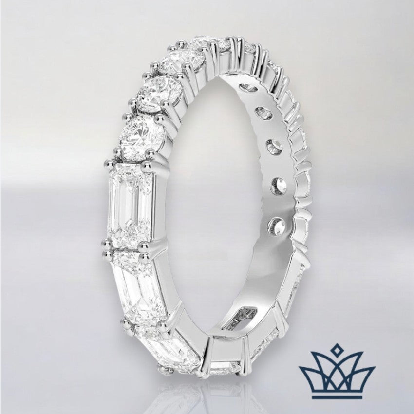 Dayanna-Elysian Emerald & Round Diamond Eternity