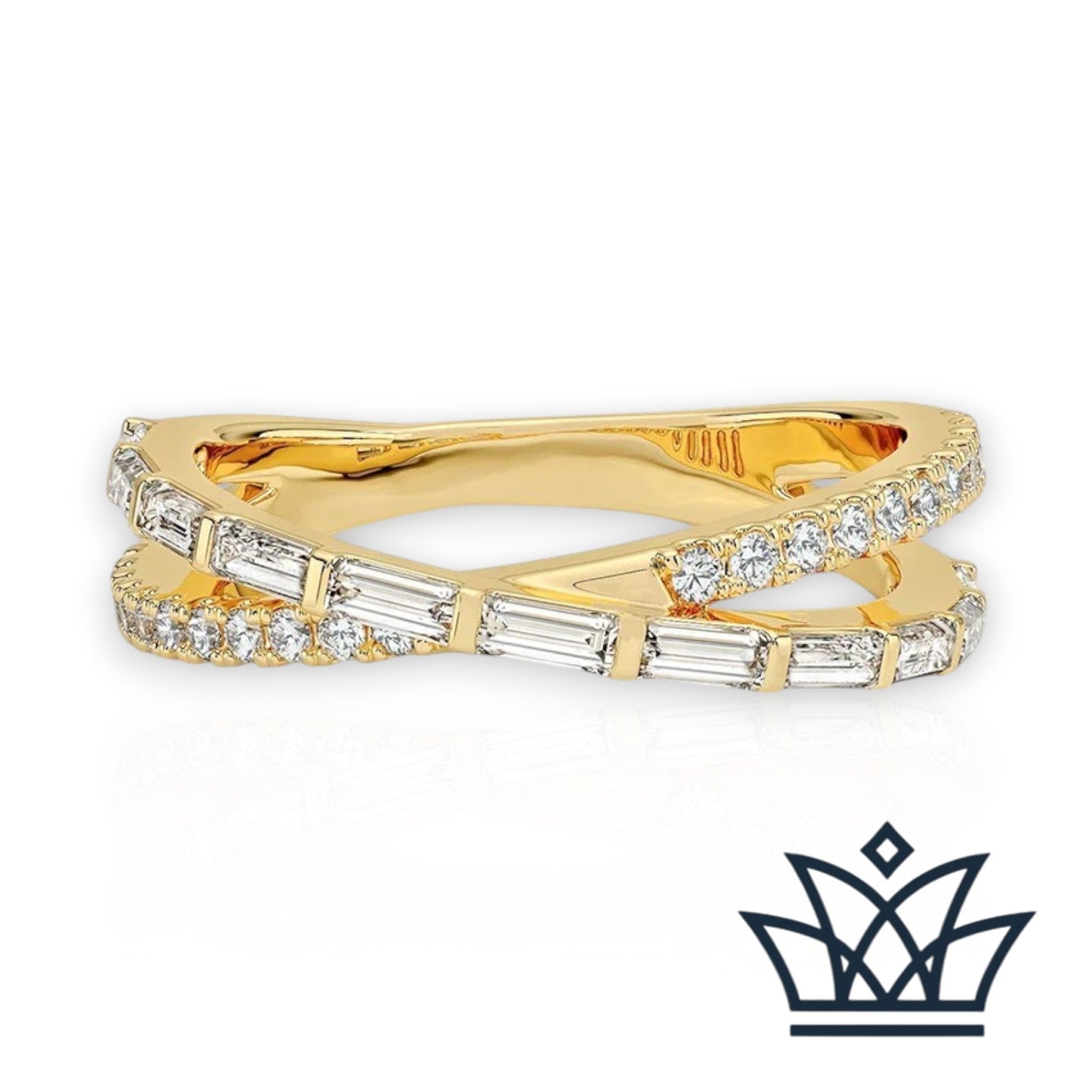 Bague croisée Sarah-Diamond