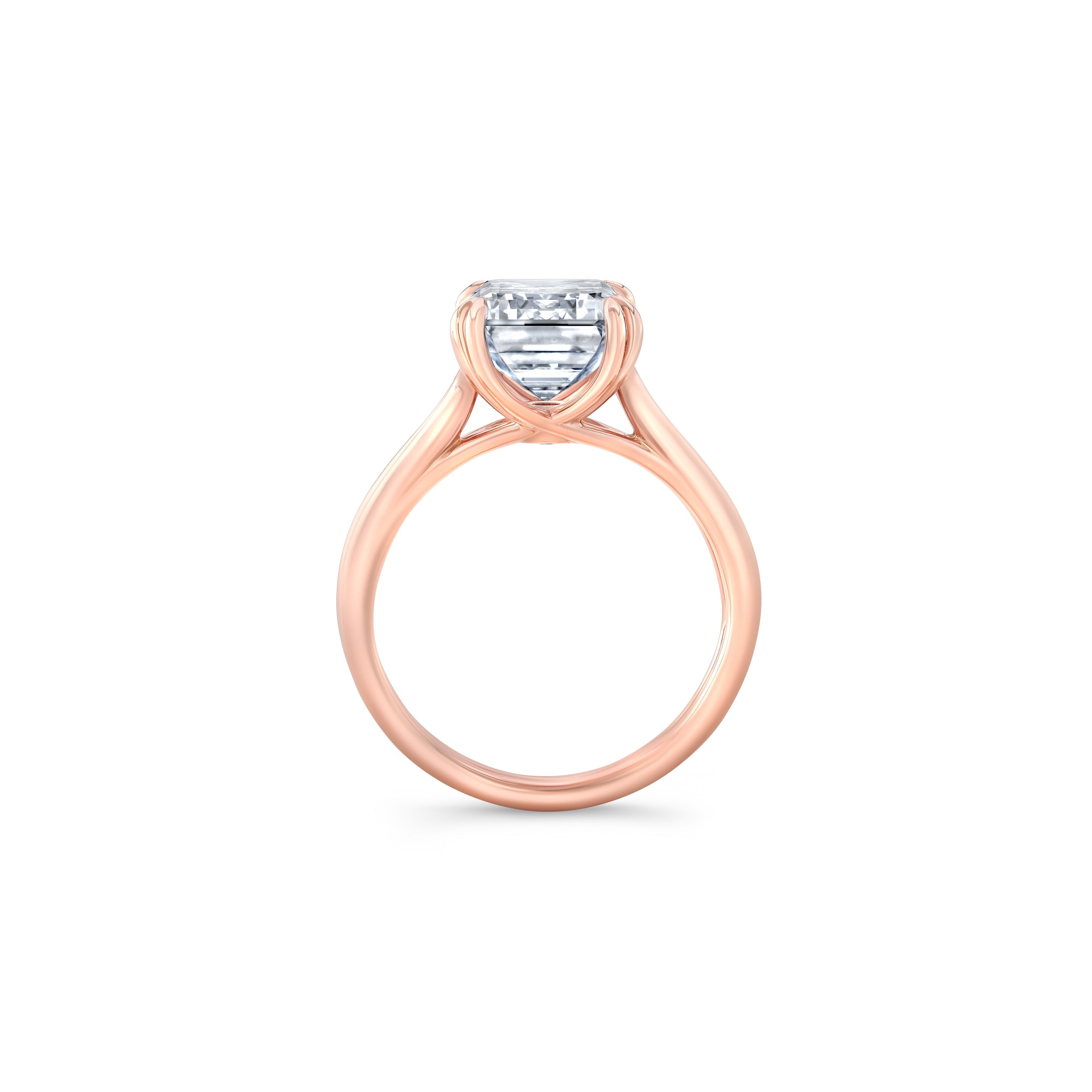Elle Emerald Solitaire Lab Diamond Engagement Ring