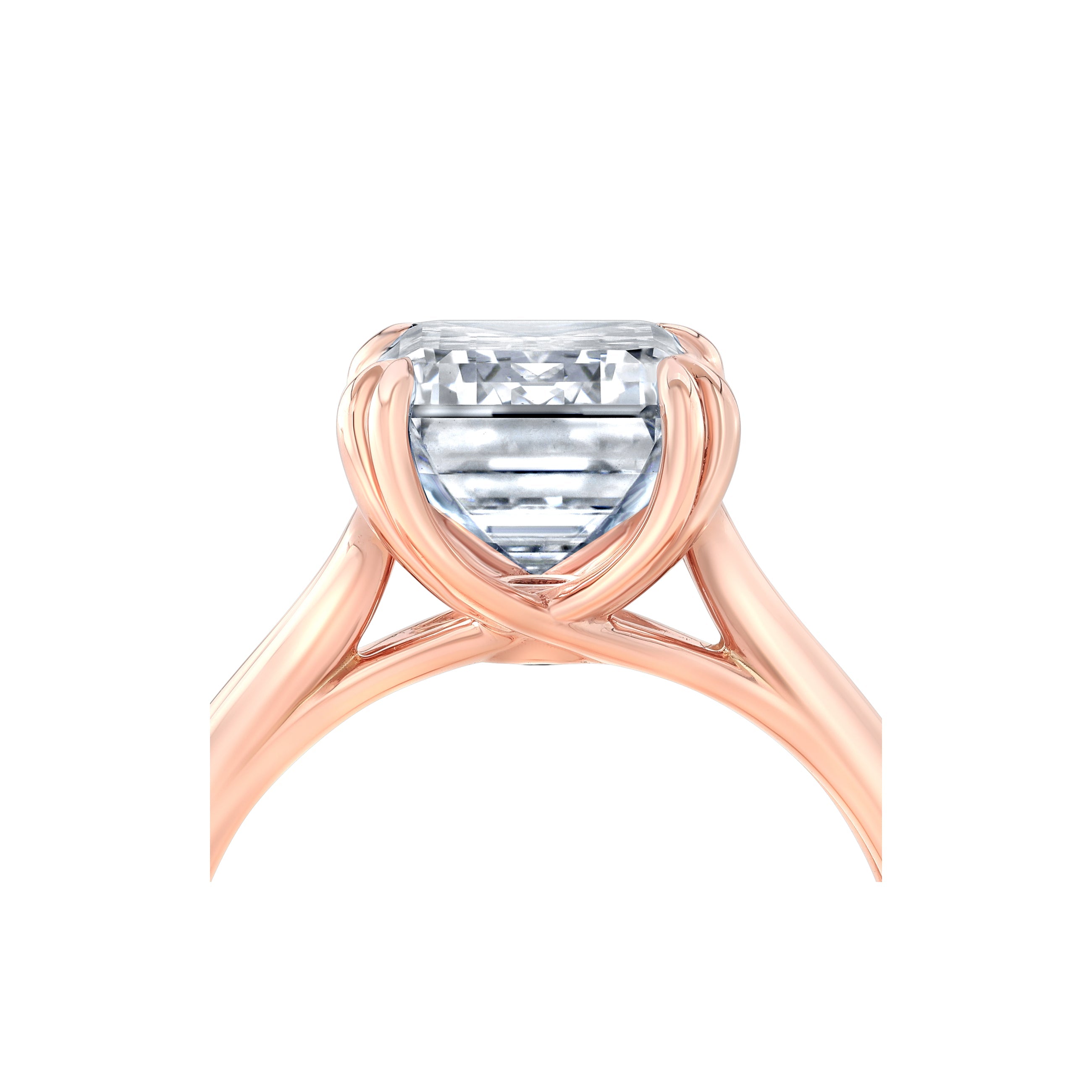 Elle Emerald Solitaire Lab Diamond Engagement Ring