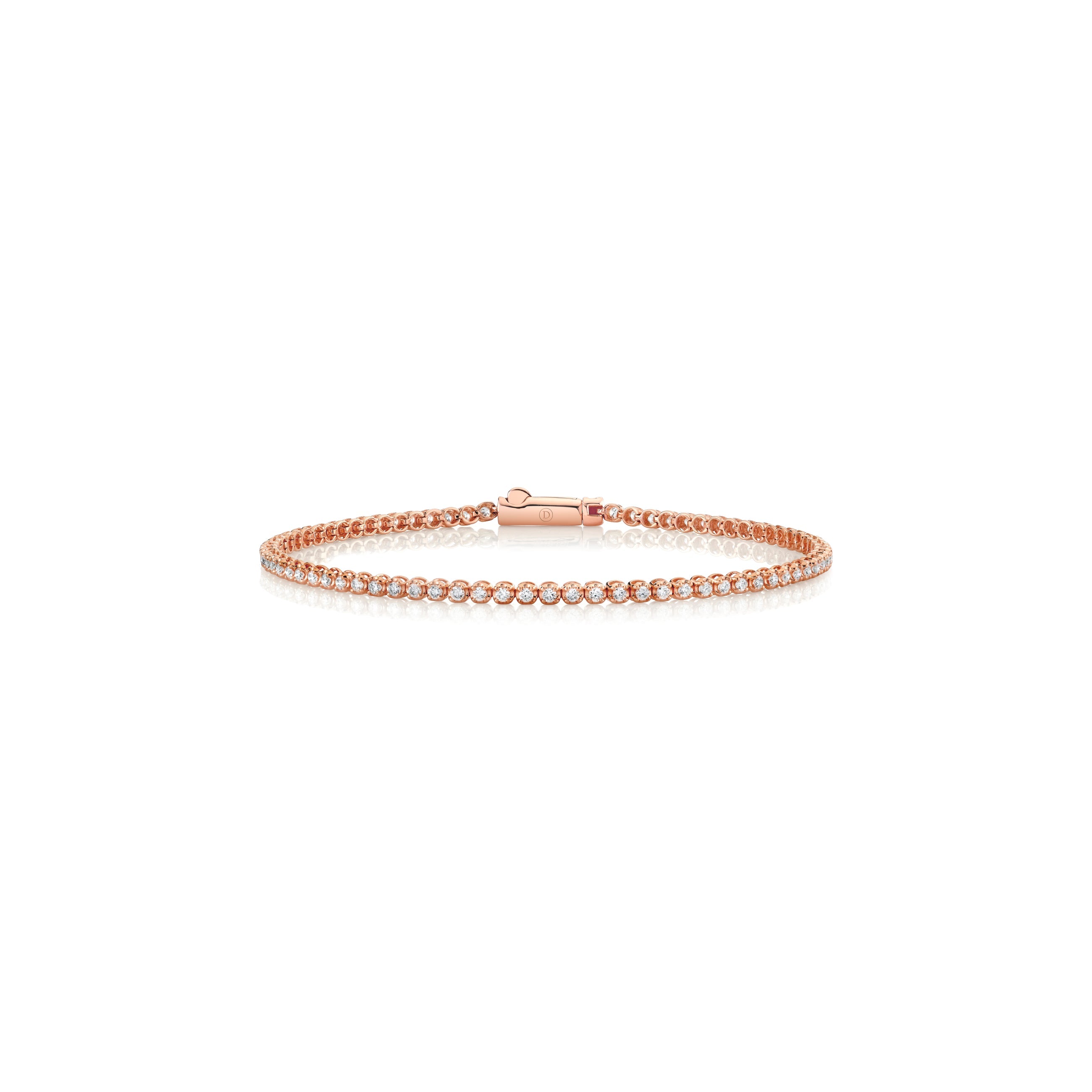 Precious Metal:18k Rose Gold;Total Carat Weight:1 CTW