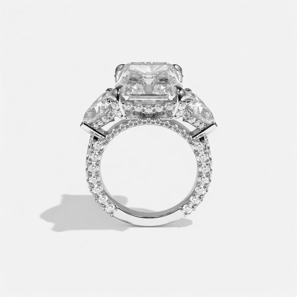 Chana Diamond Radiant Halo Ring