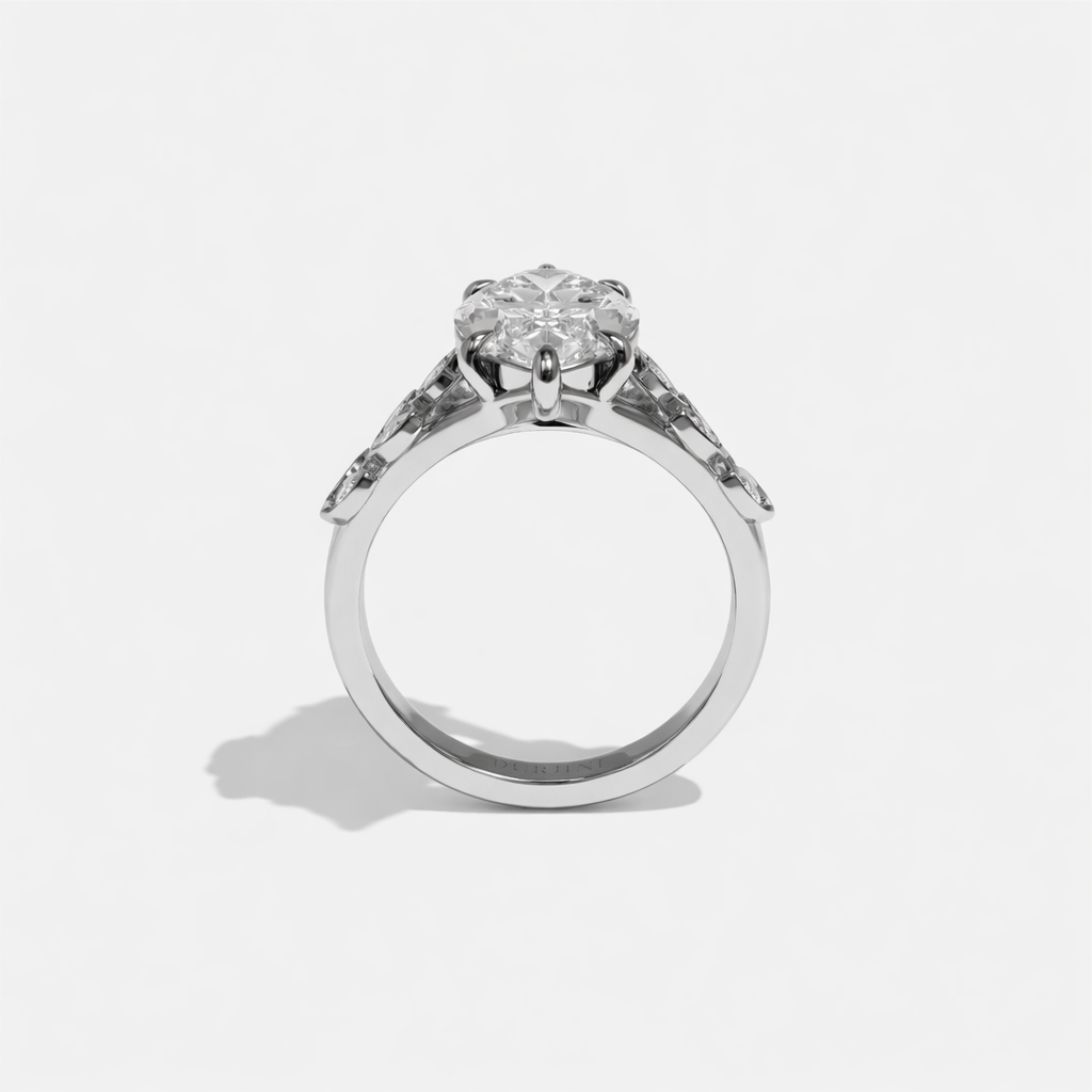 Orly Eclat Diamond Marquise Halo Engagement Ring