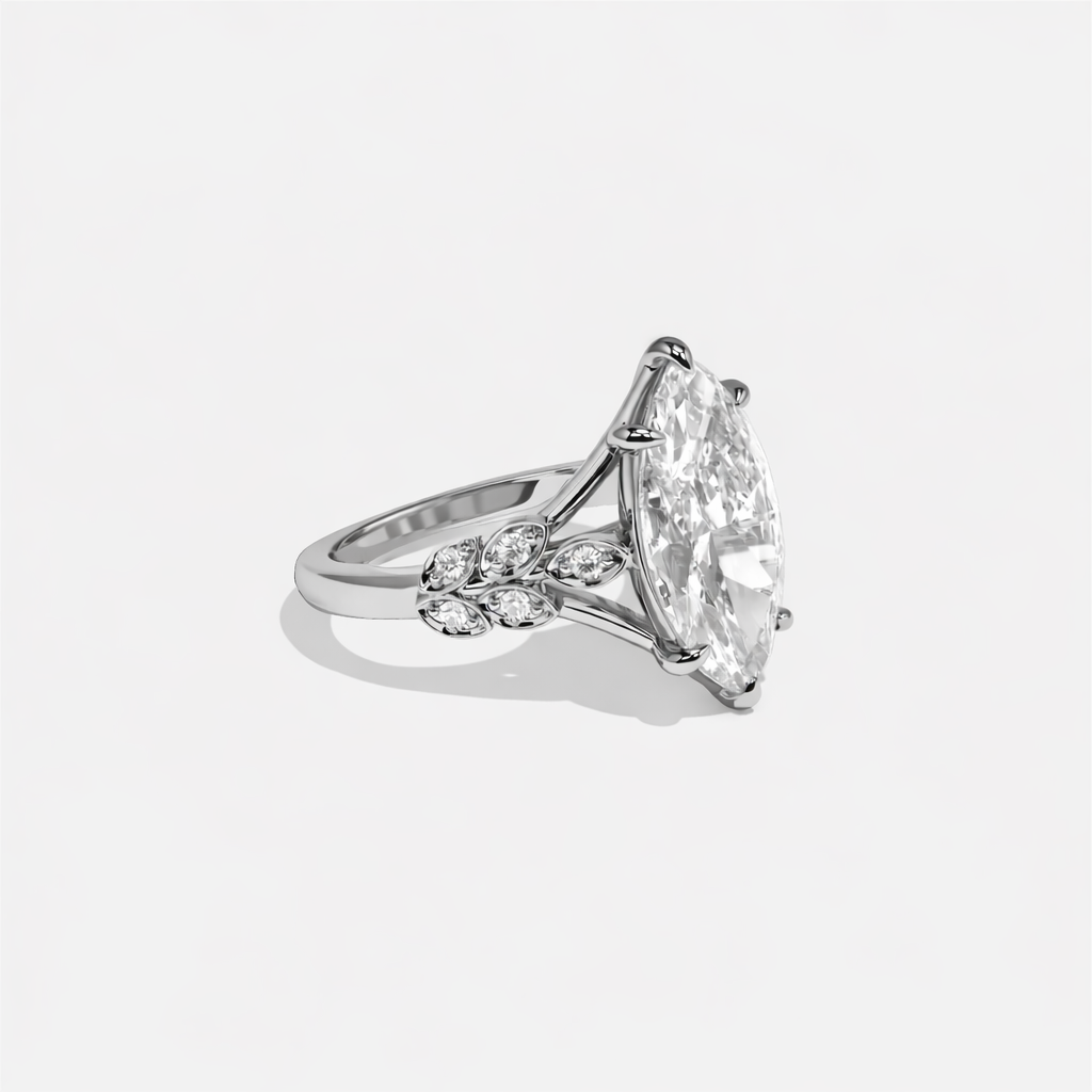 Orly Eclat Diamond Marquise Halo Engagement Ring