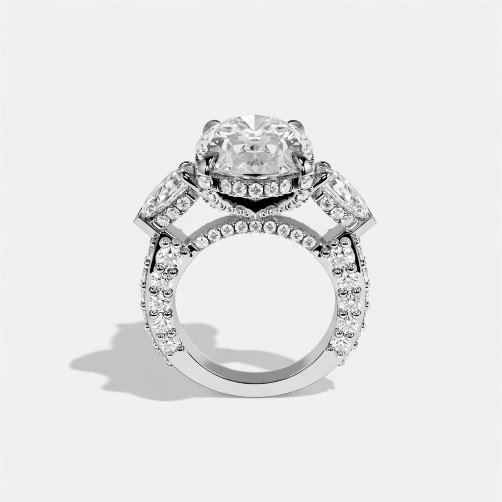 Shira Diamond Oval Halo Engagement Ring