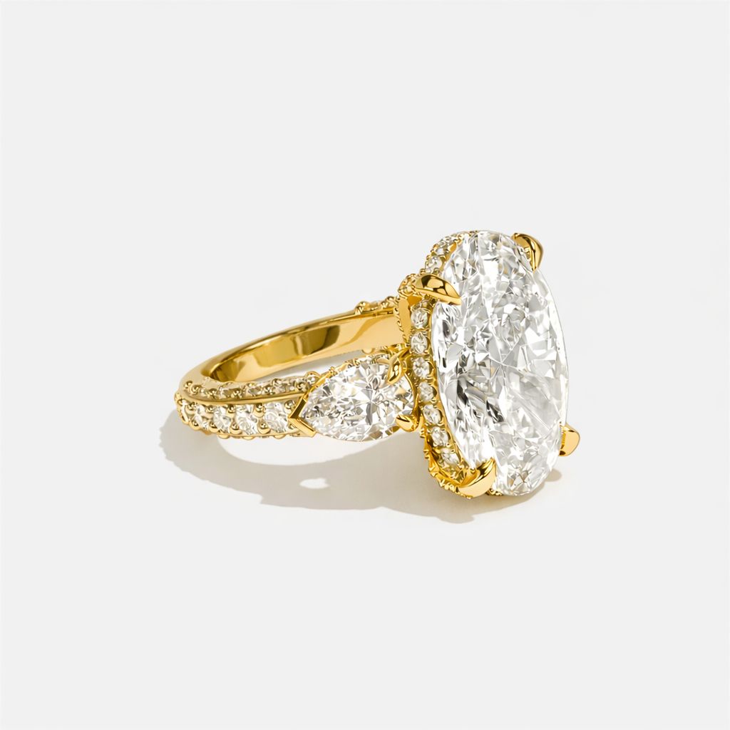 Shira Diamond Oval Halo Engagement Ring