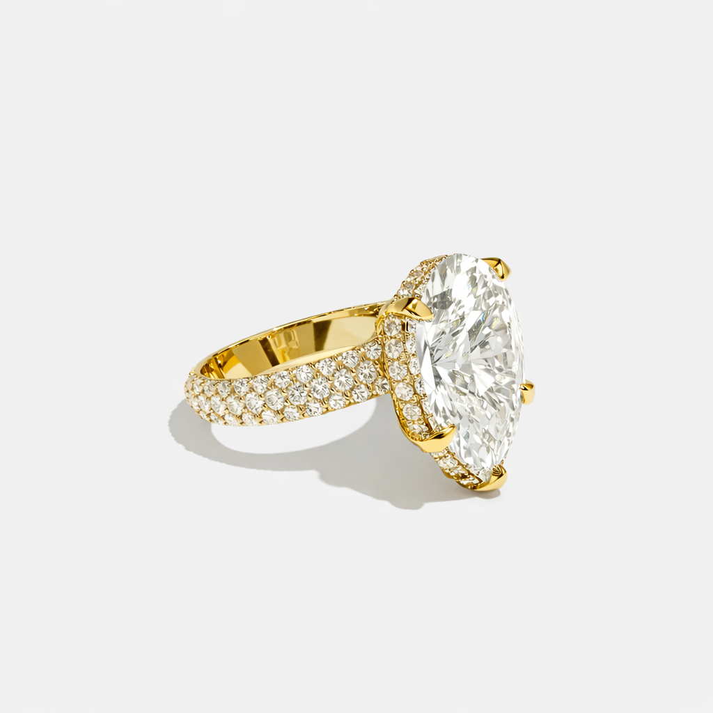 Shira Diamond Pear Halo Engagement Ring