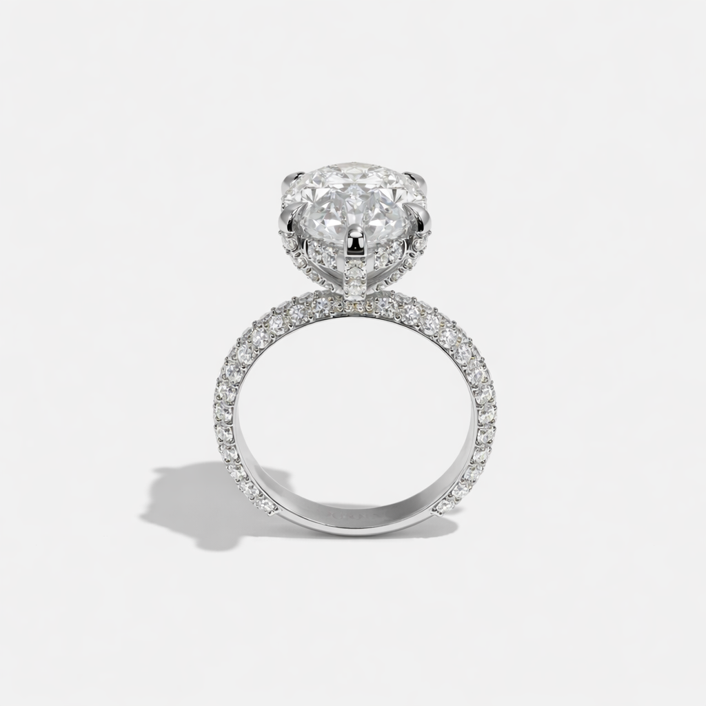 Shira Diamond Pear Halo Engagement Ring