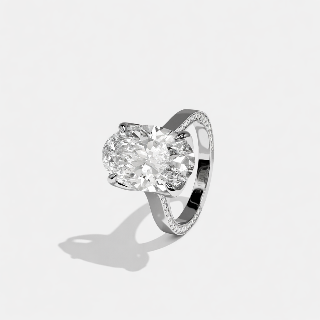 Shira Diamond Oval Halo Engagement Ring