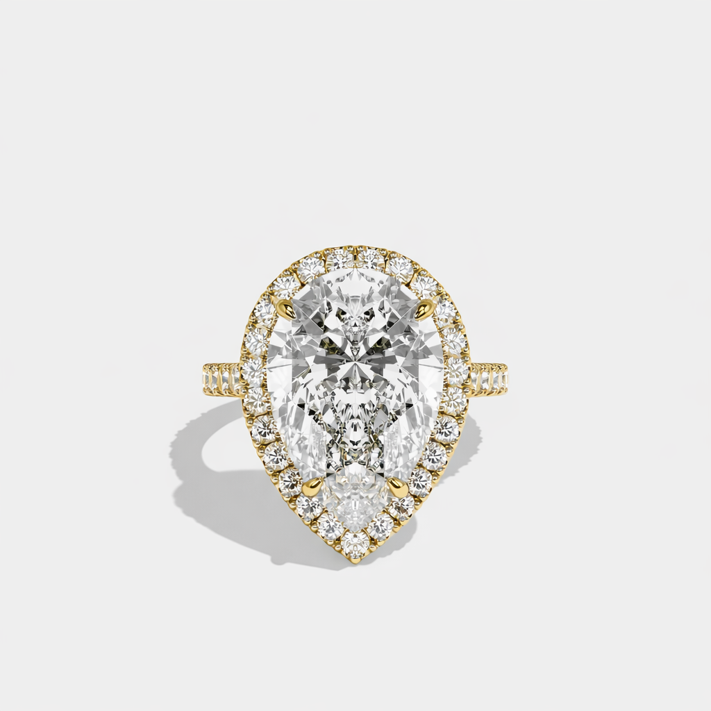 Majesté Éclat™ Pear Halo Ring