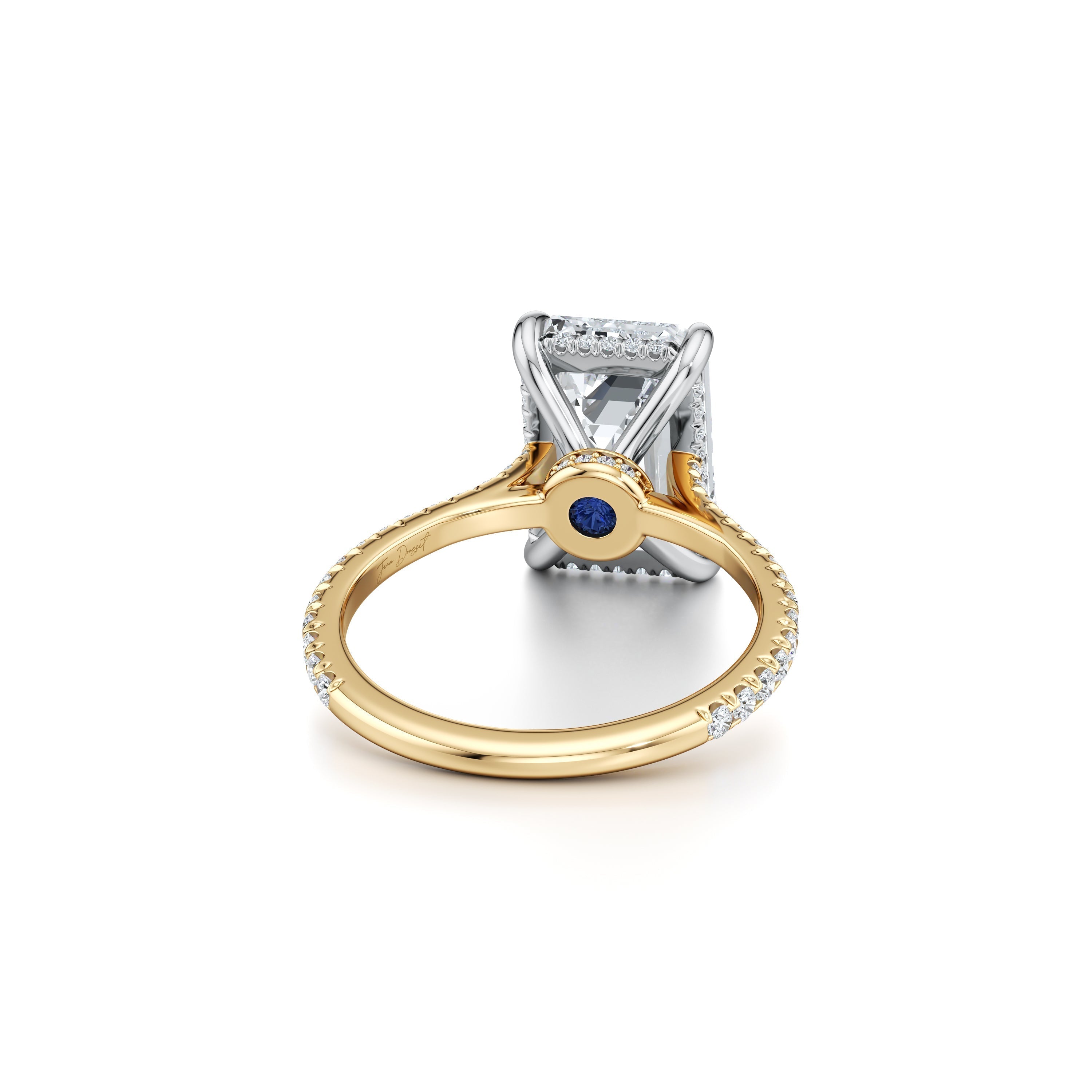 Chelsea Emerald Solitaire Lab Diamond Engagement Ring