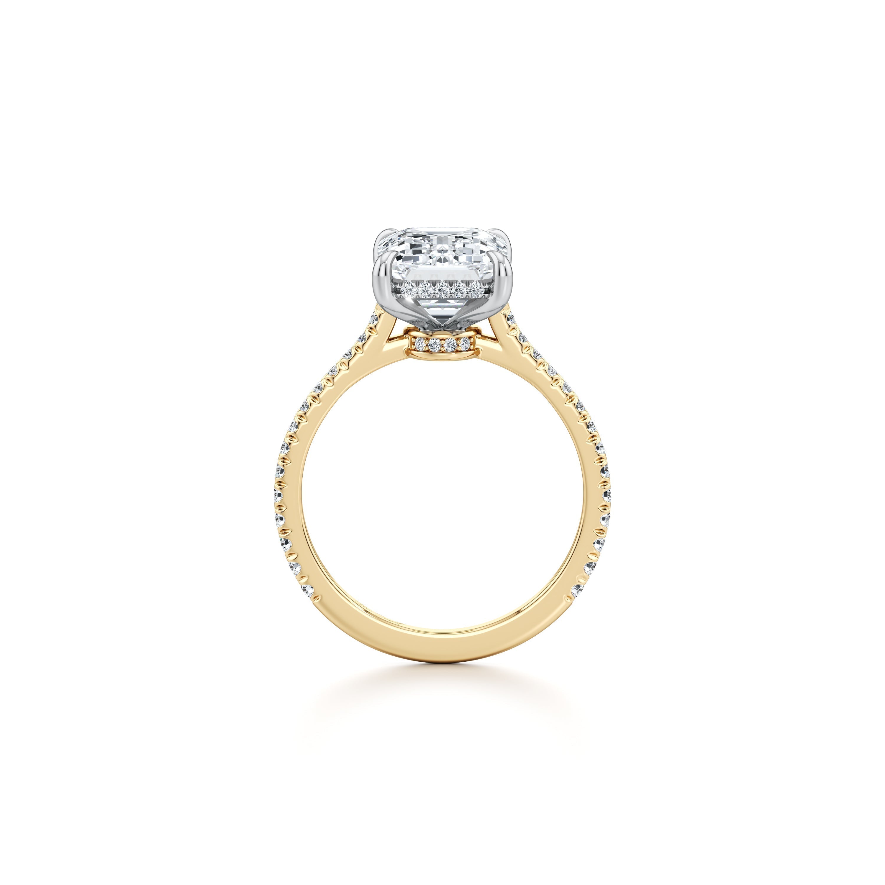 Chelsea Emerald Solitaire Lab Diamond Engagement Ring