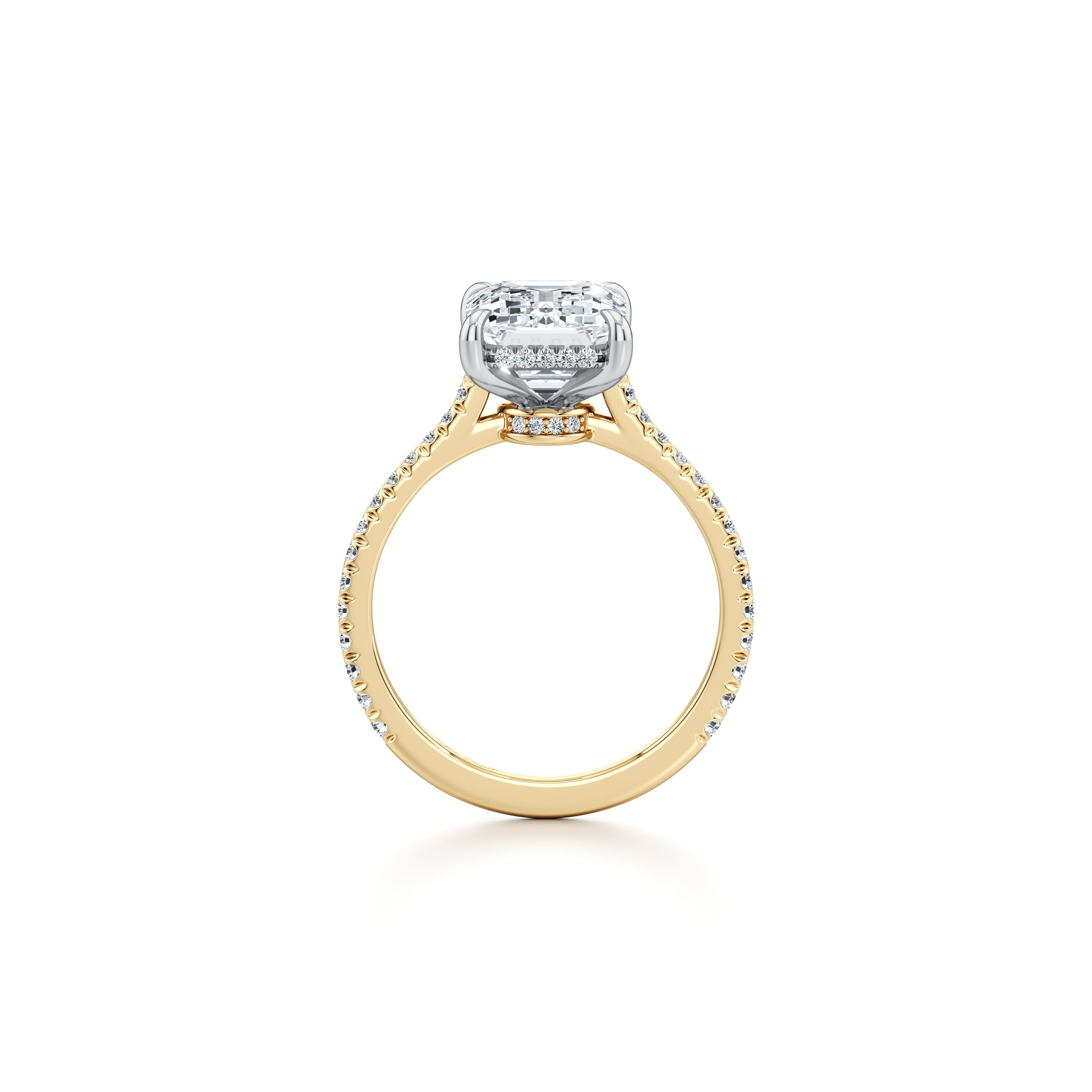 Chelsea Emerald Solitaire Lab Diamond Engagement Ring