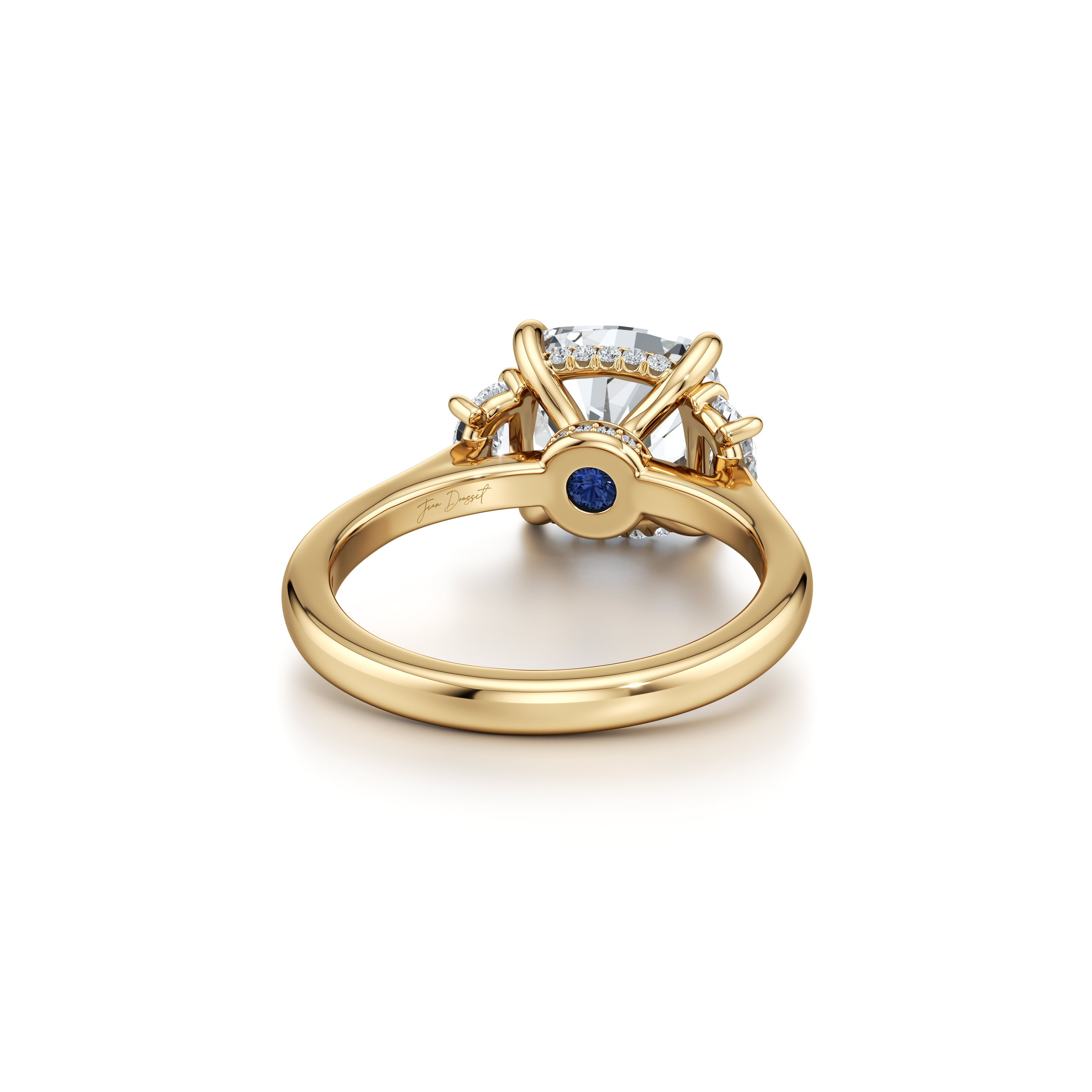 Chelsea Cushion Cut Three Stone Lab Diamond Engagement Ring