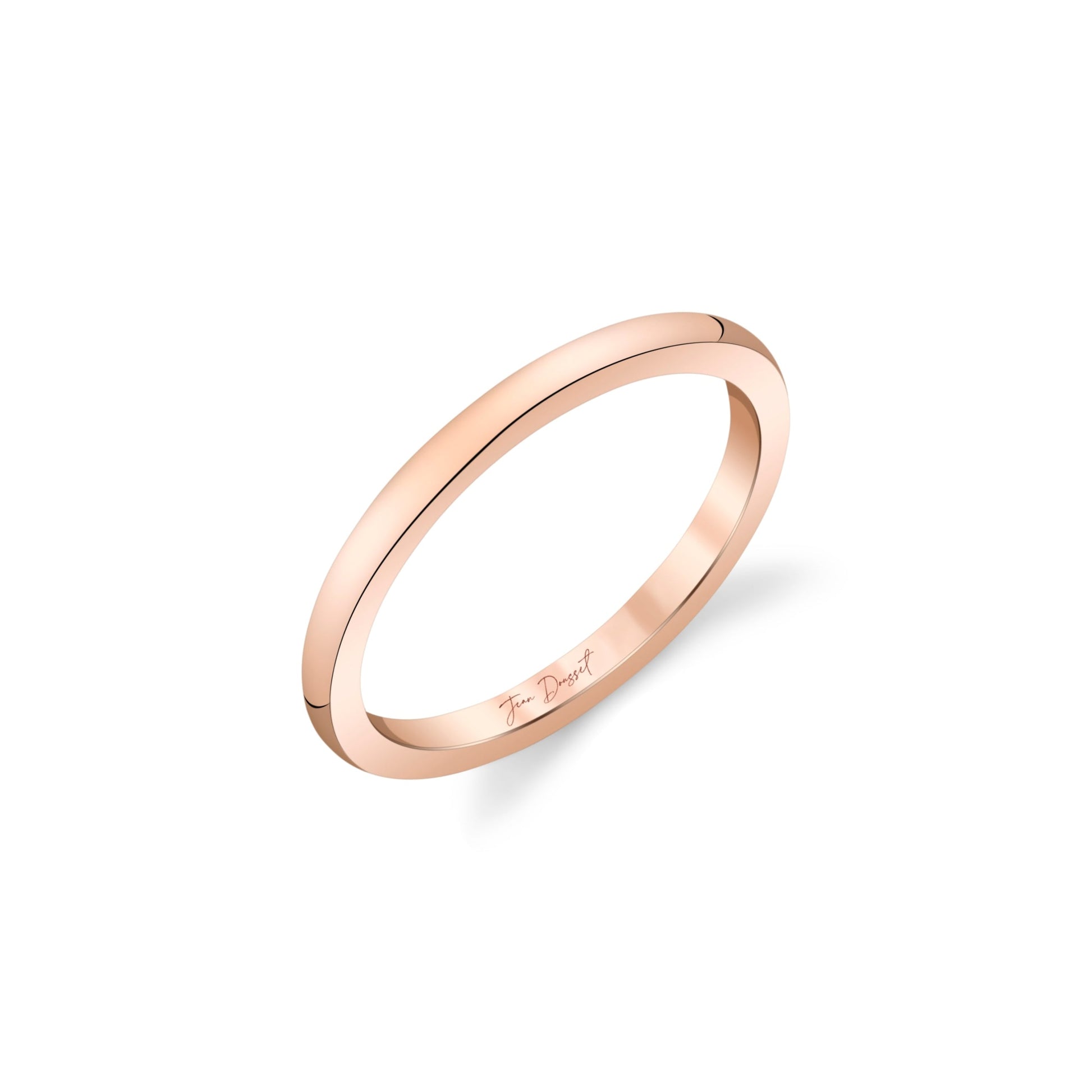Chelsea High Polish Wedding Band 18k Rose Gold  3/4 View|Precious Metal:18k Rose Gold;
