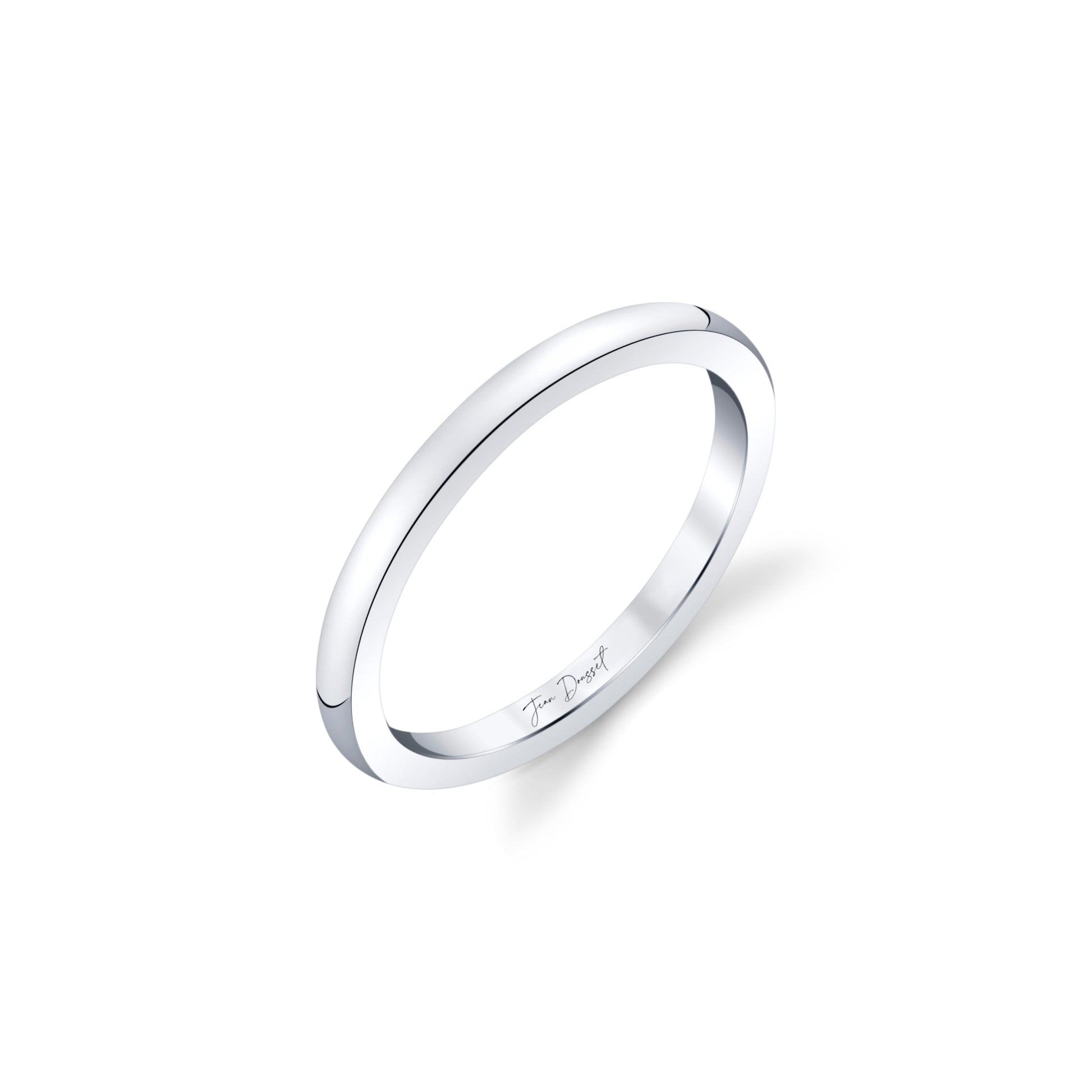 Chelsea High Polish Wedding Band 18k White Gold  3/4 View|Precious Metal:18k White Gold;