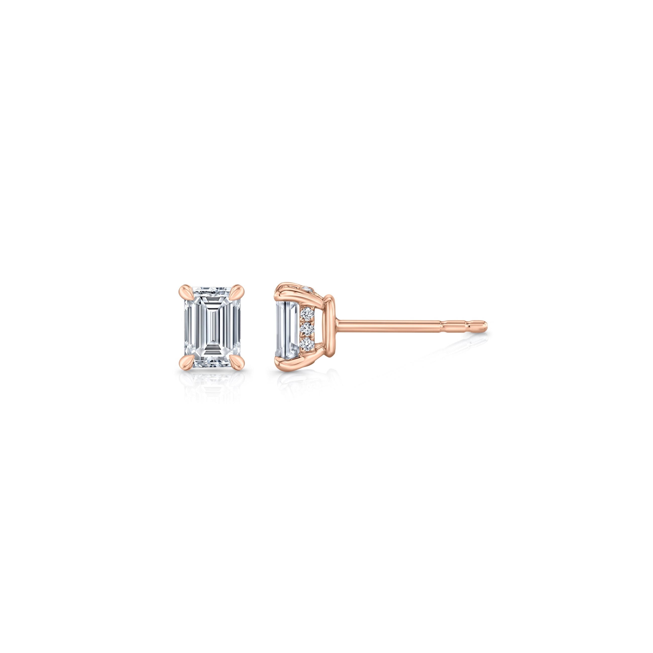 Chelsea Lab Diamond Emerald Studs