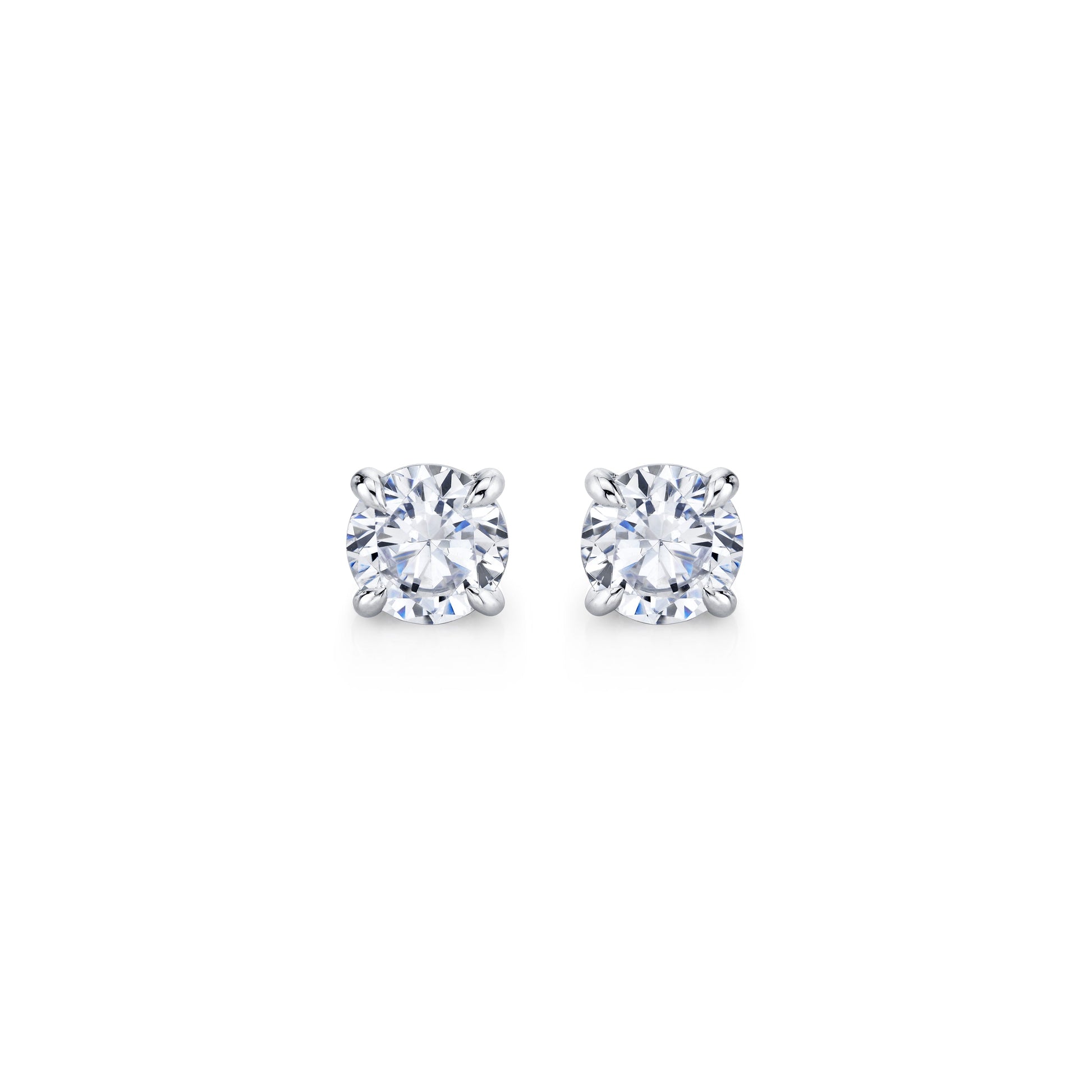 Chelsea Lab Diamond Stud Earrings 18k White Gold 3 CTW Pair|Precious Metal:18k White Gold;Total Carat Weight:3 CTW