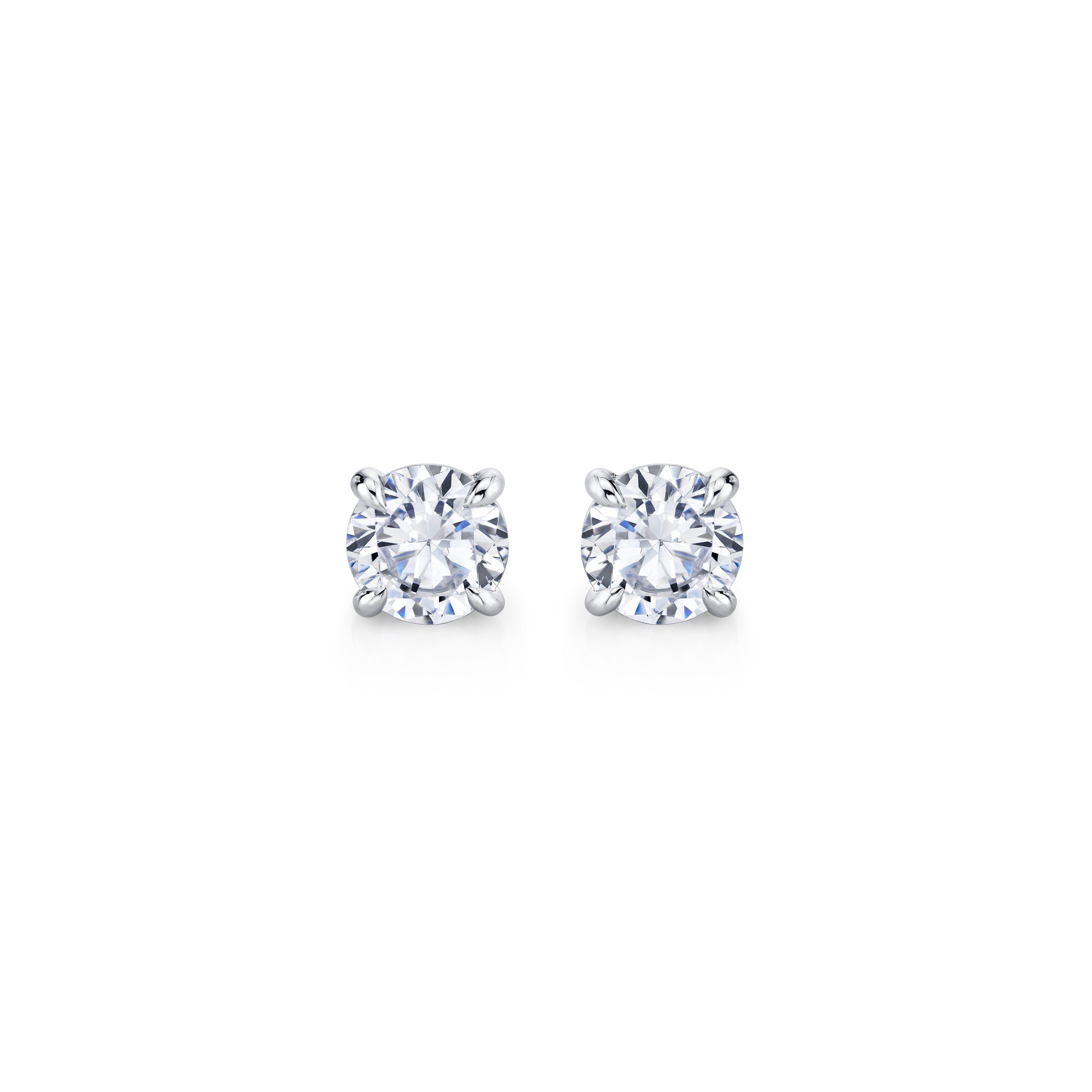 Chelsea Lab Diamond Stud Earrings 18k White Gold 3 CTW Pair|Precious Metal:18k White Gold;Total Carat Weight:3 CTW