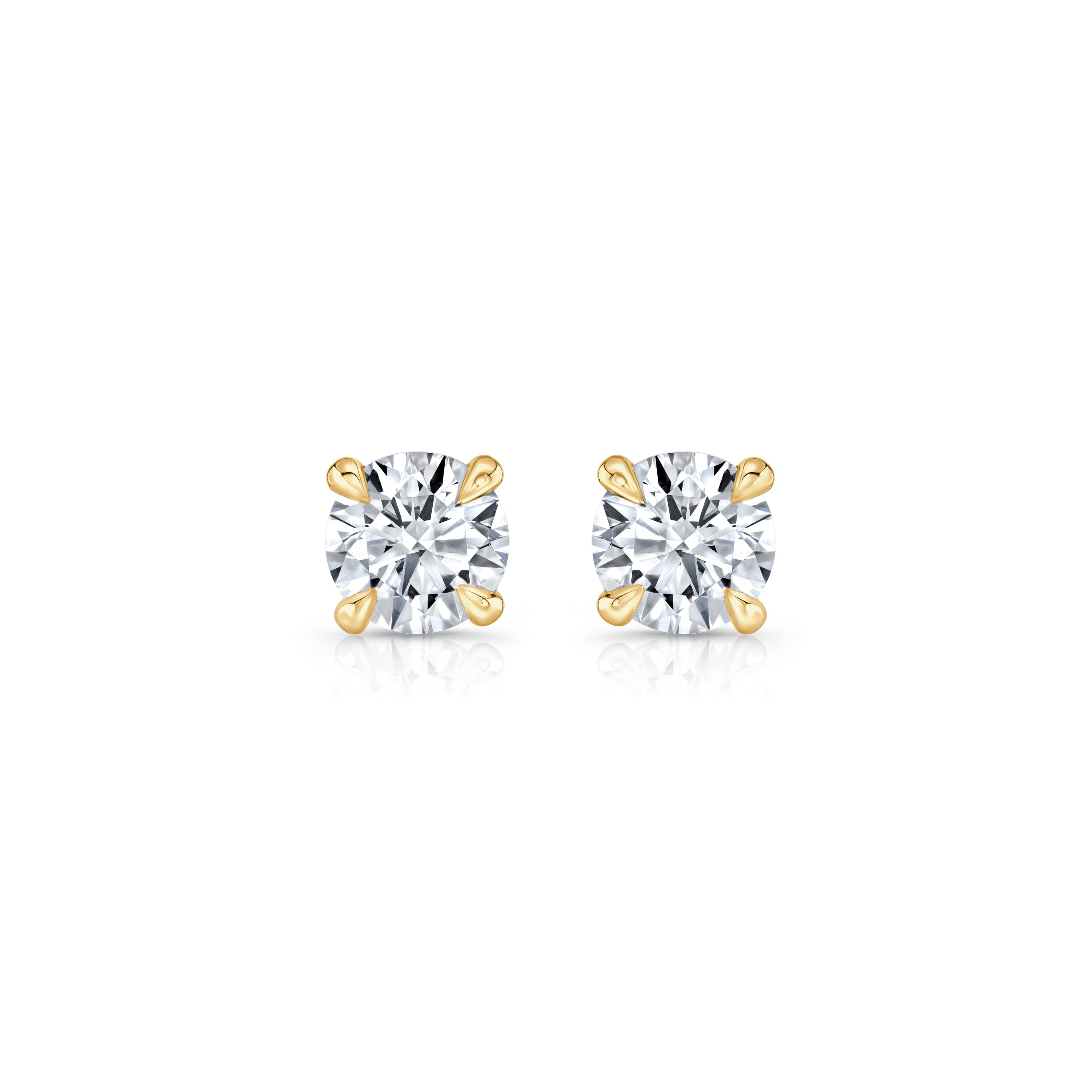 Chelsea Lab Diamond Stud Earrings 18k Yellow Gold 4 CTW,5 CTW,6 CTW Pair|Precious Metal:18k Yellow Gold;Total Carat Weight:4 CTW,5 CTW,6 CTW