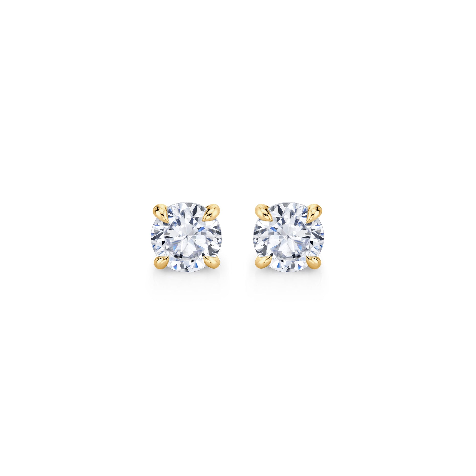 Chelsea Lab Diamond Stud Earrings 18k Yellow Gold 3 CTW Pair|Precious Metal:18k Yellow Gold;Total Carat Weight:3 CTW