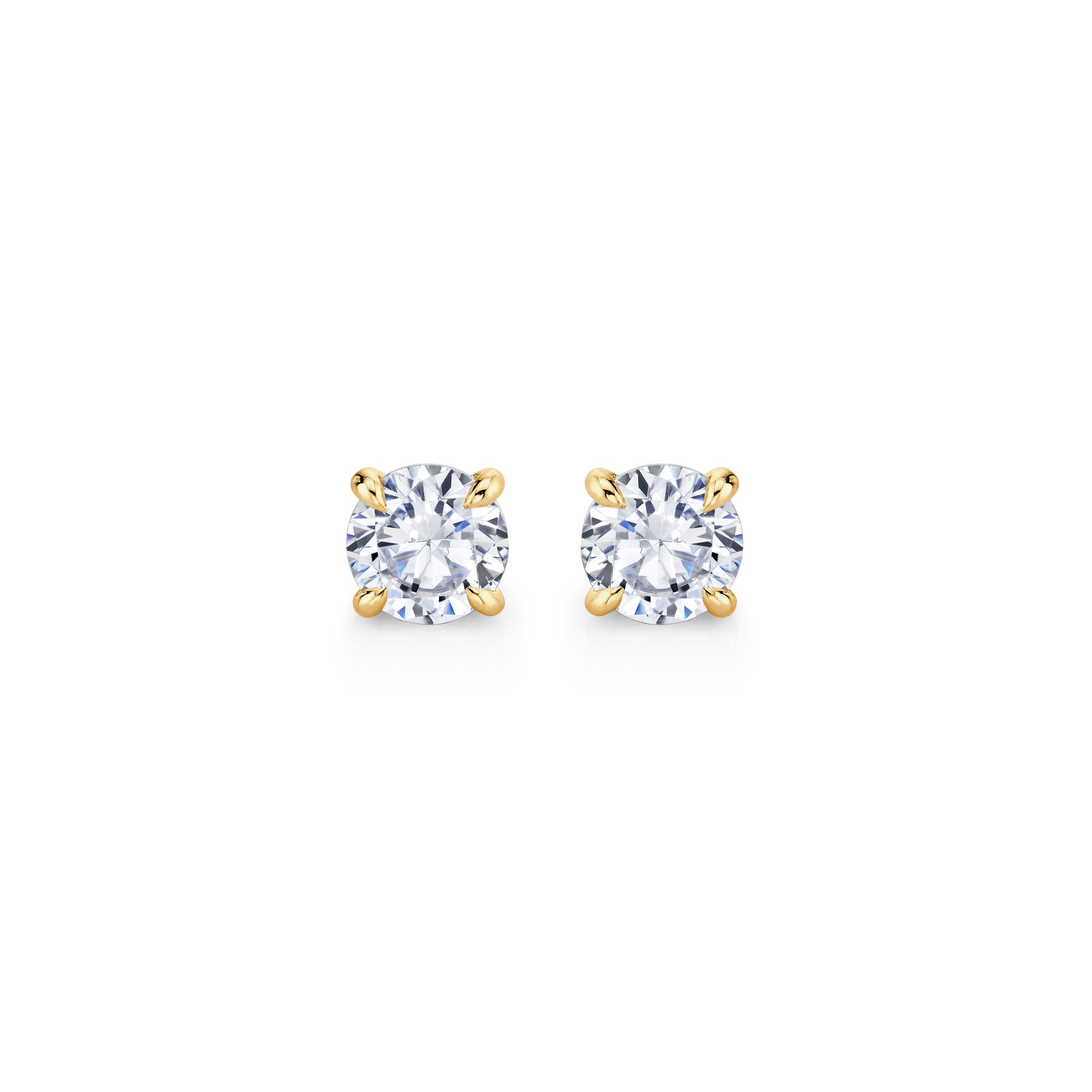 Chelsea Lab Diamond Stud Earrings 18k Yellow Gold 3 CTW Pair|Precious Metal:18k Yellow Gold;Total Carat Weight:3 CTW