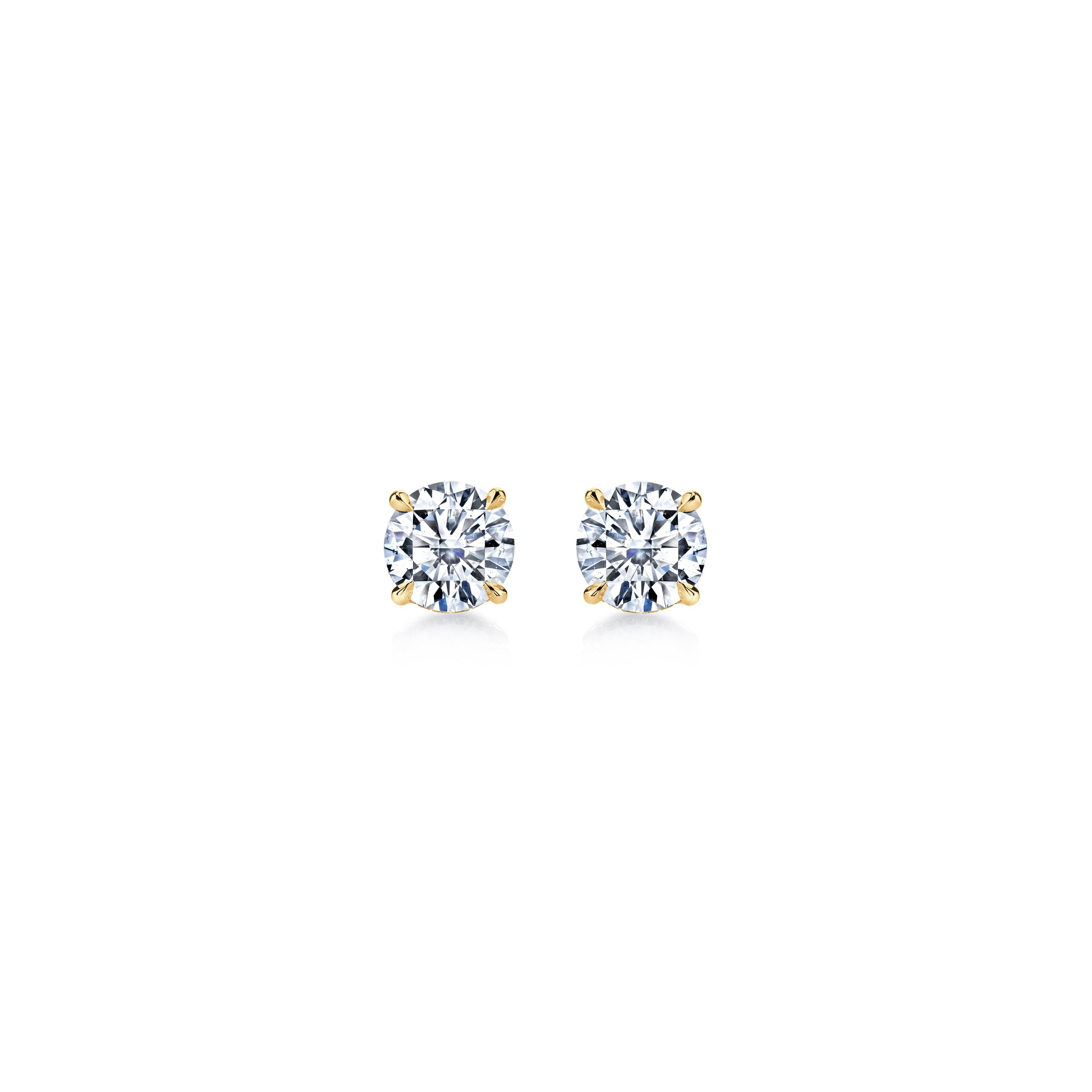 Chelsea Lab Diamond Stud Earrings 18k Yellow Gold 2 CTW Pair|Precious Metal:18k Yellow Gold;Total Carat Weight:2 CTW