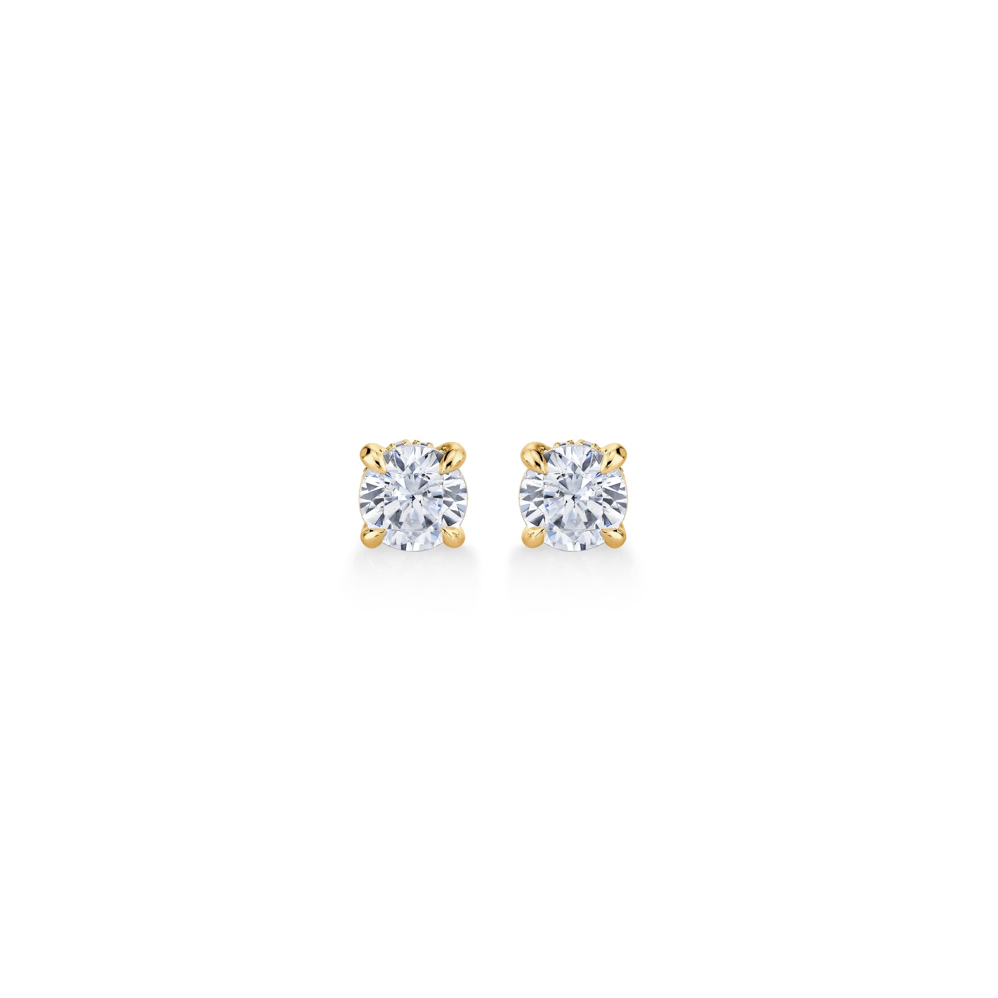 Chelsea Lab Diamond Stud Earrings 18k Yellow Gold 1 CTW Pair|Precious Metal:18k Yellow Gold;Total Carat Weight:1 CTW