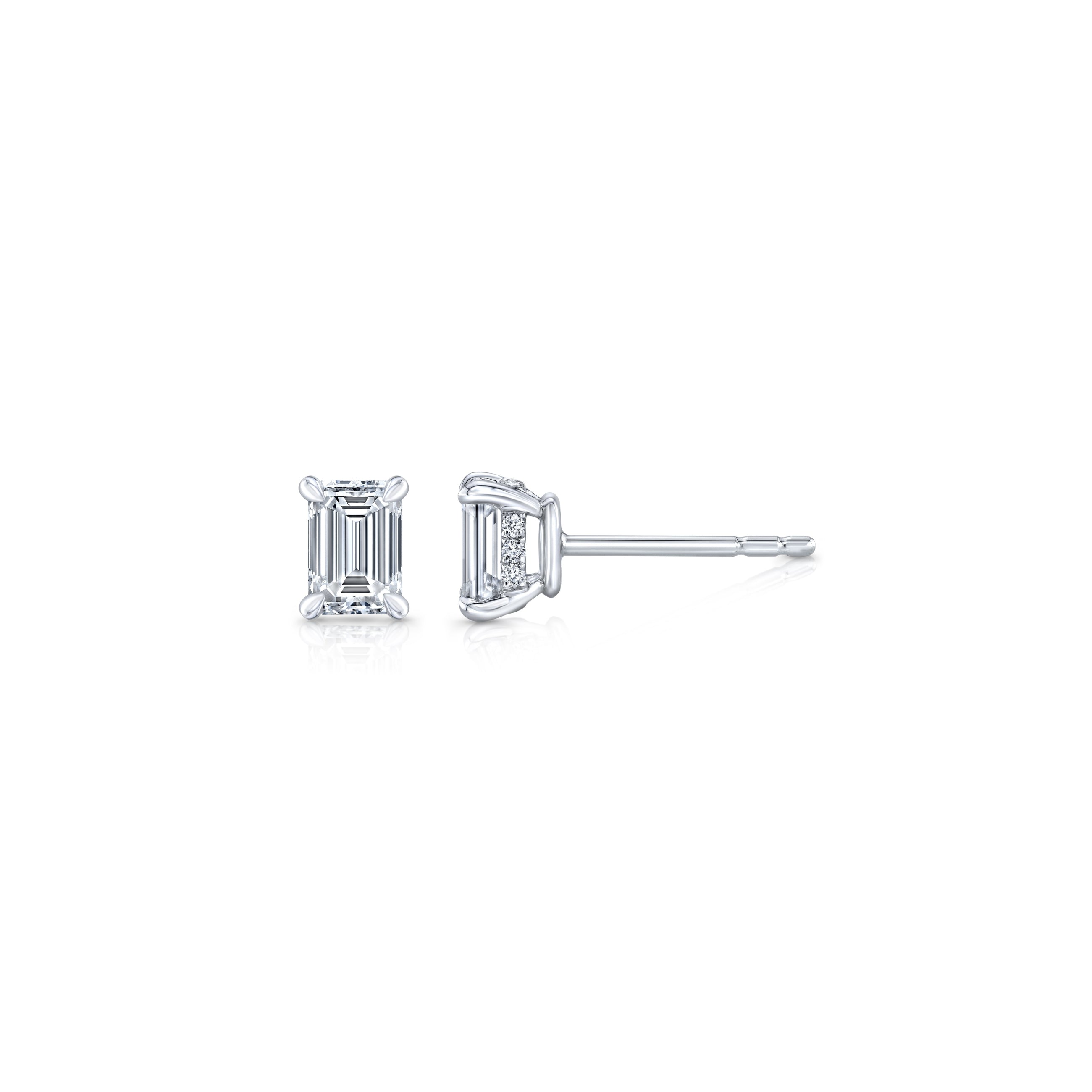 Chelsea Lab Diamond Emerald Studs
