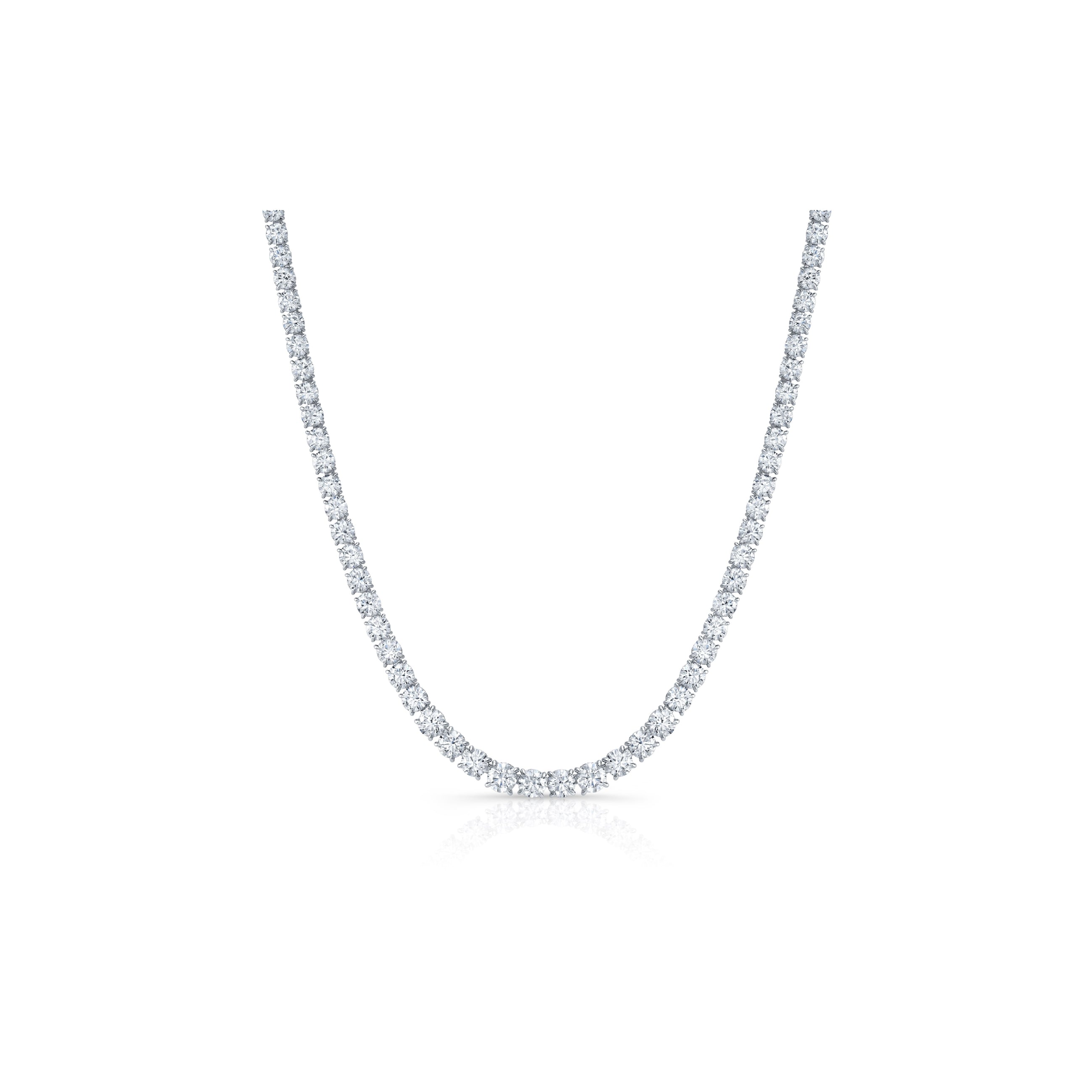 Chelsea Lab Diamond Riviera Necklace Platinum  Front View|Precious Metal:Platinum
