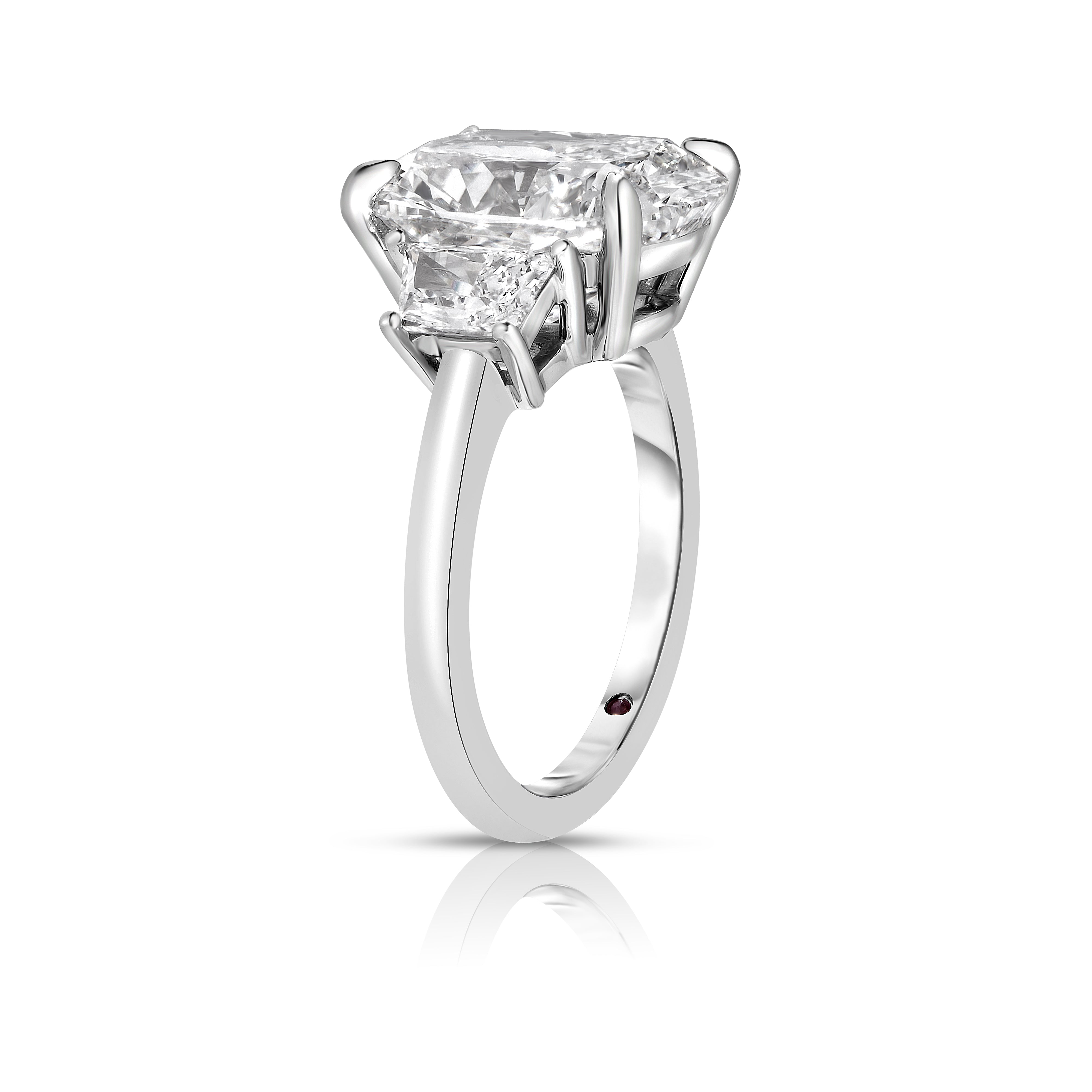 4.50 Carat Cushion Cut Diamond Engagement Ring